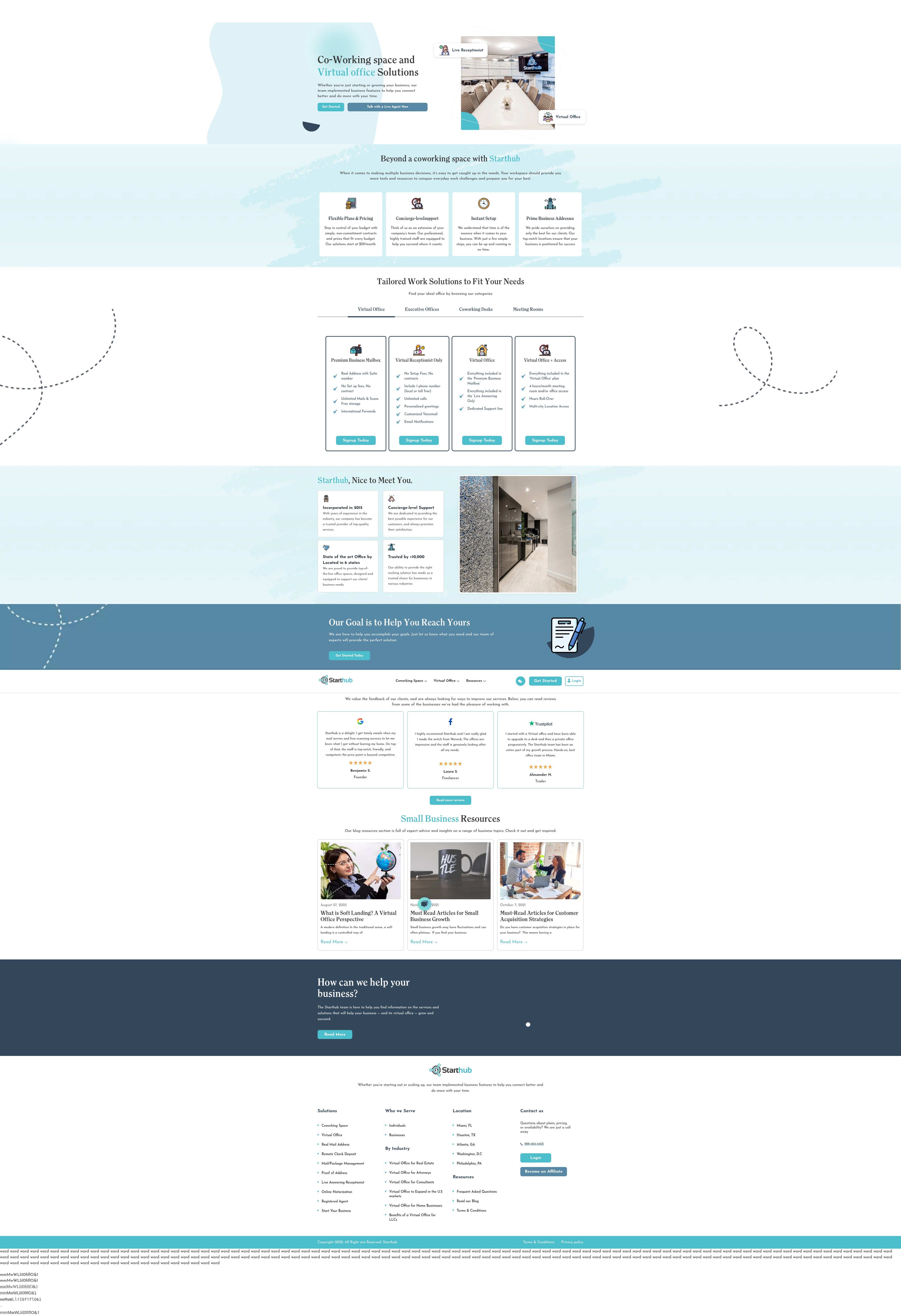 Screenshot of starthubcenters.com