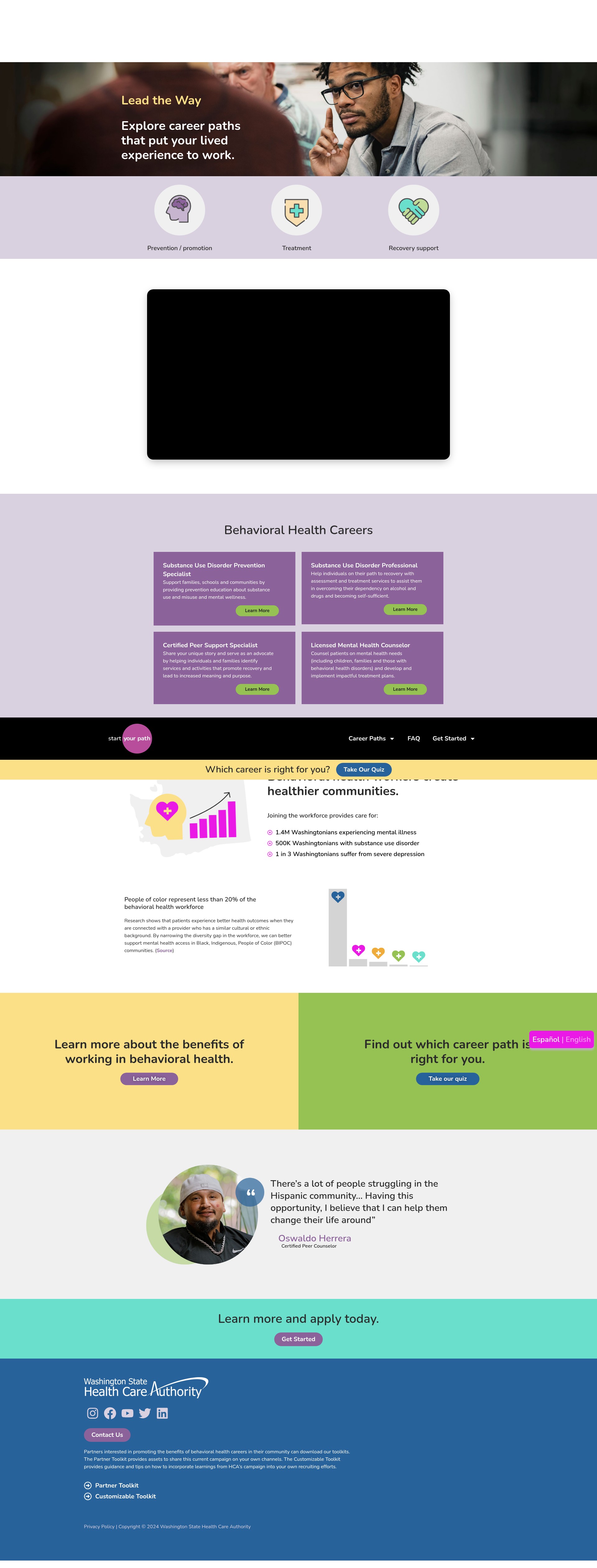 Screenshot of startyourpath.org