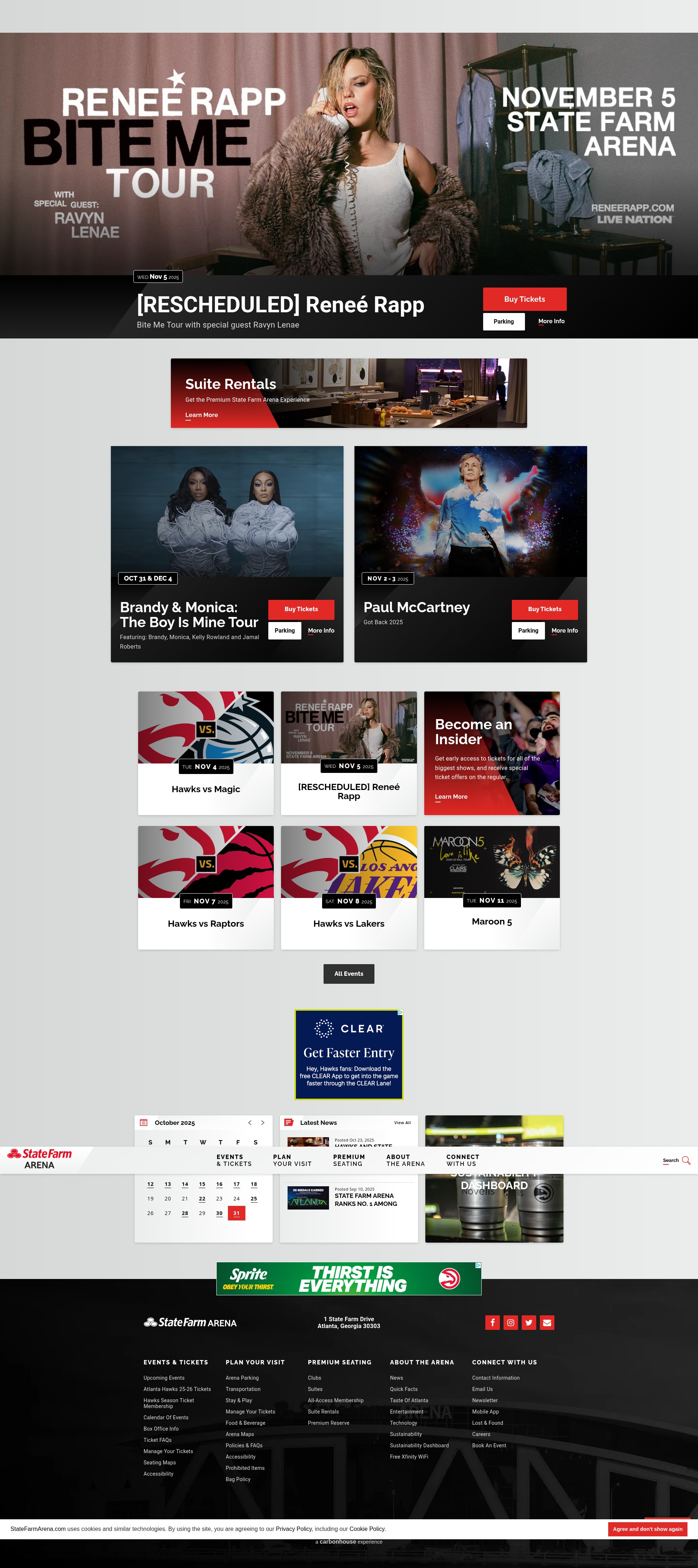 Screenshot of statefarmarena.com