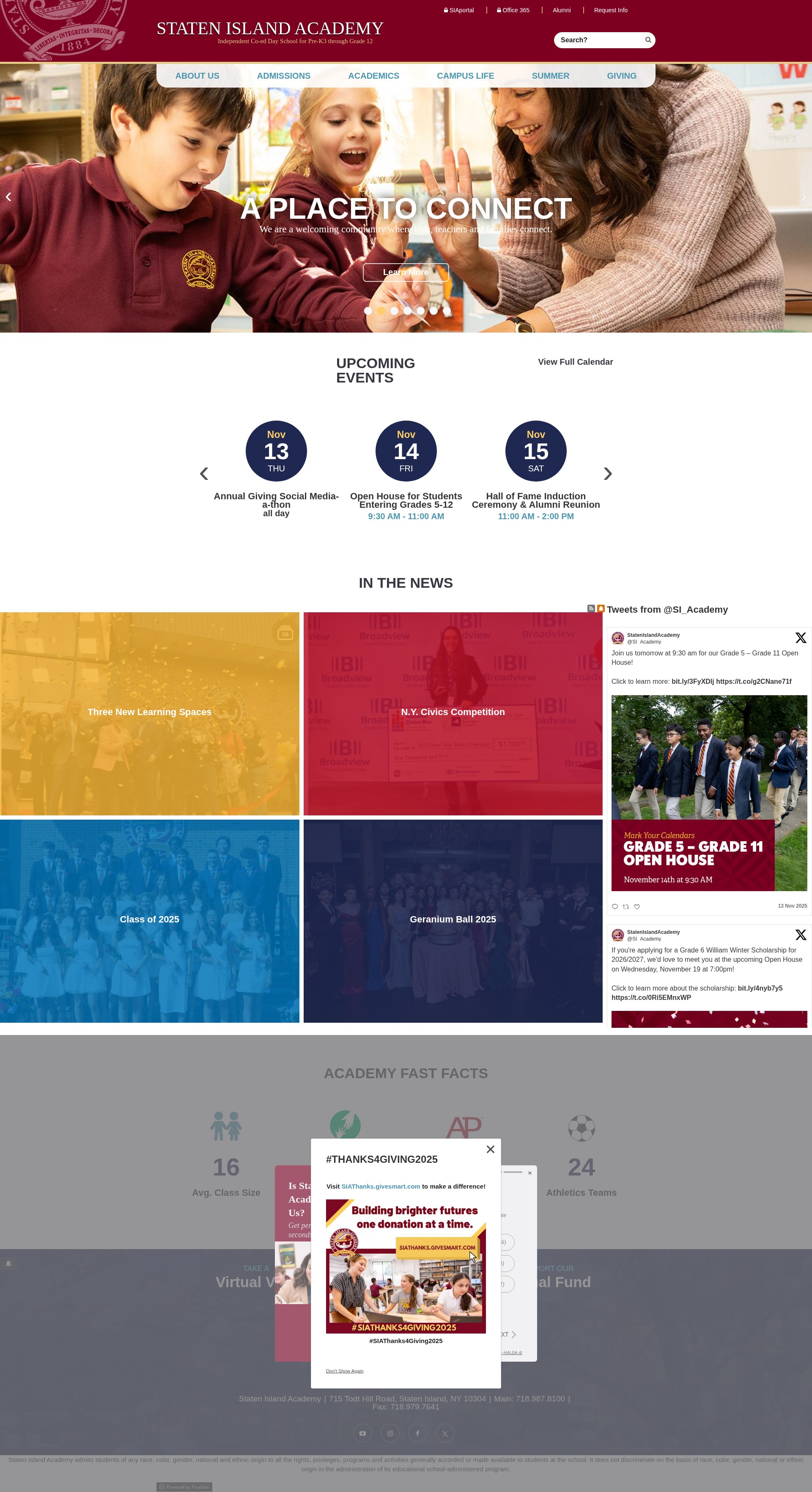 Screenshot of statenislandacademy.org
