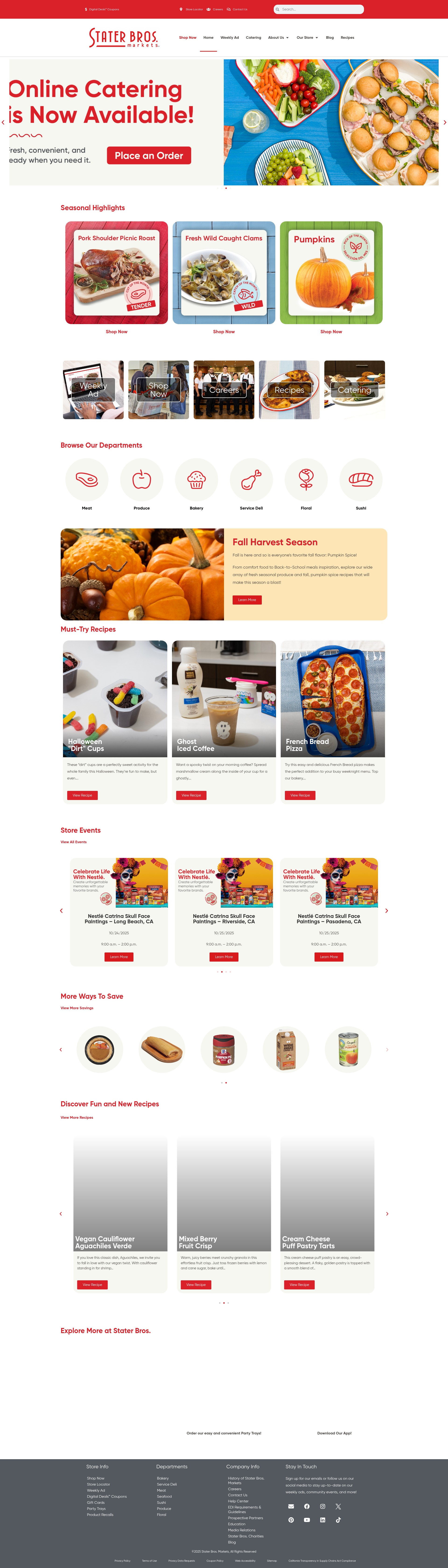 Screenshot of staterbros.com