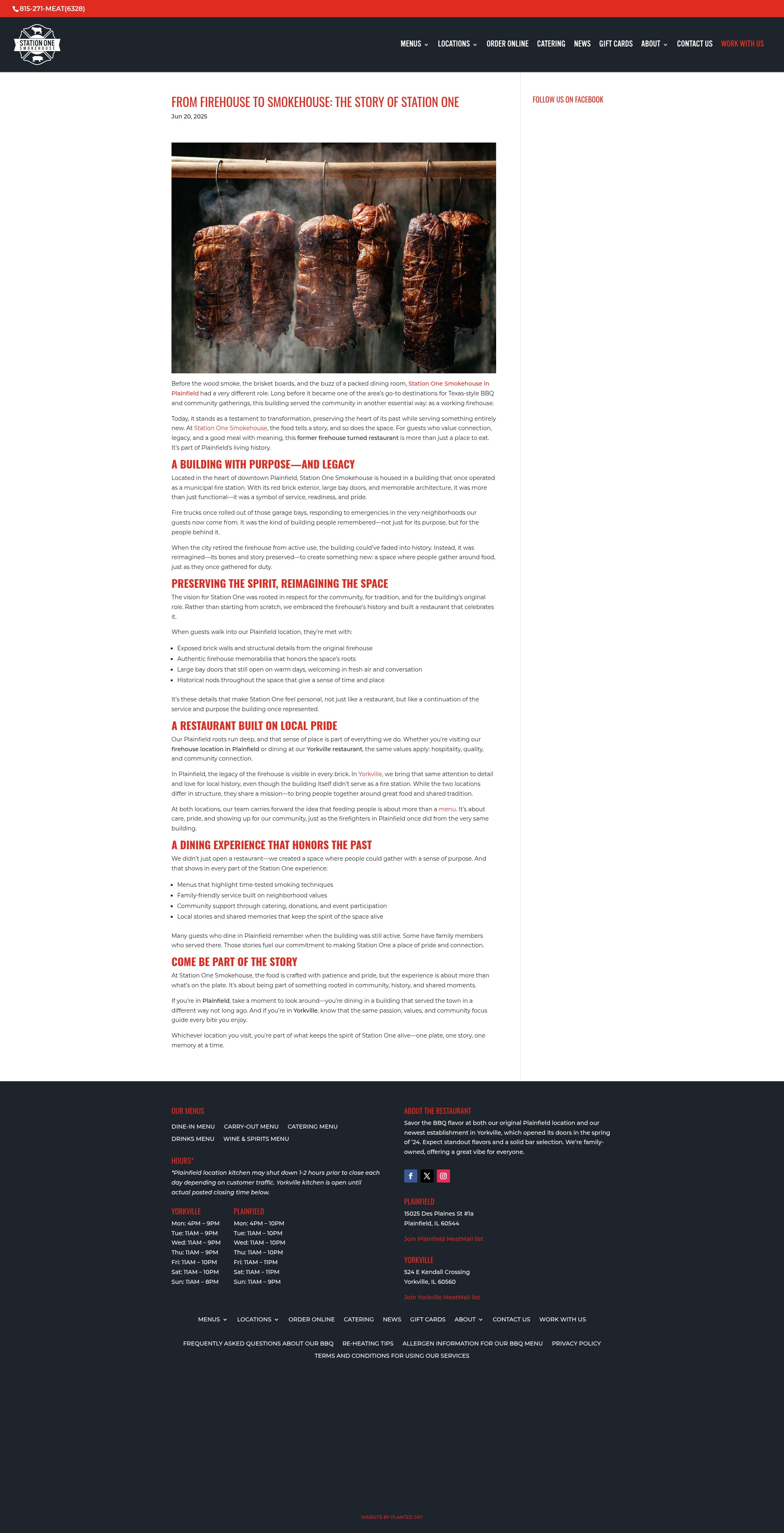 Screenshot of stationonesmokehouse.com