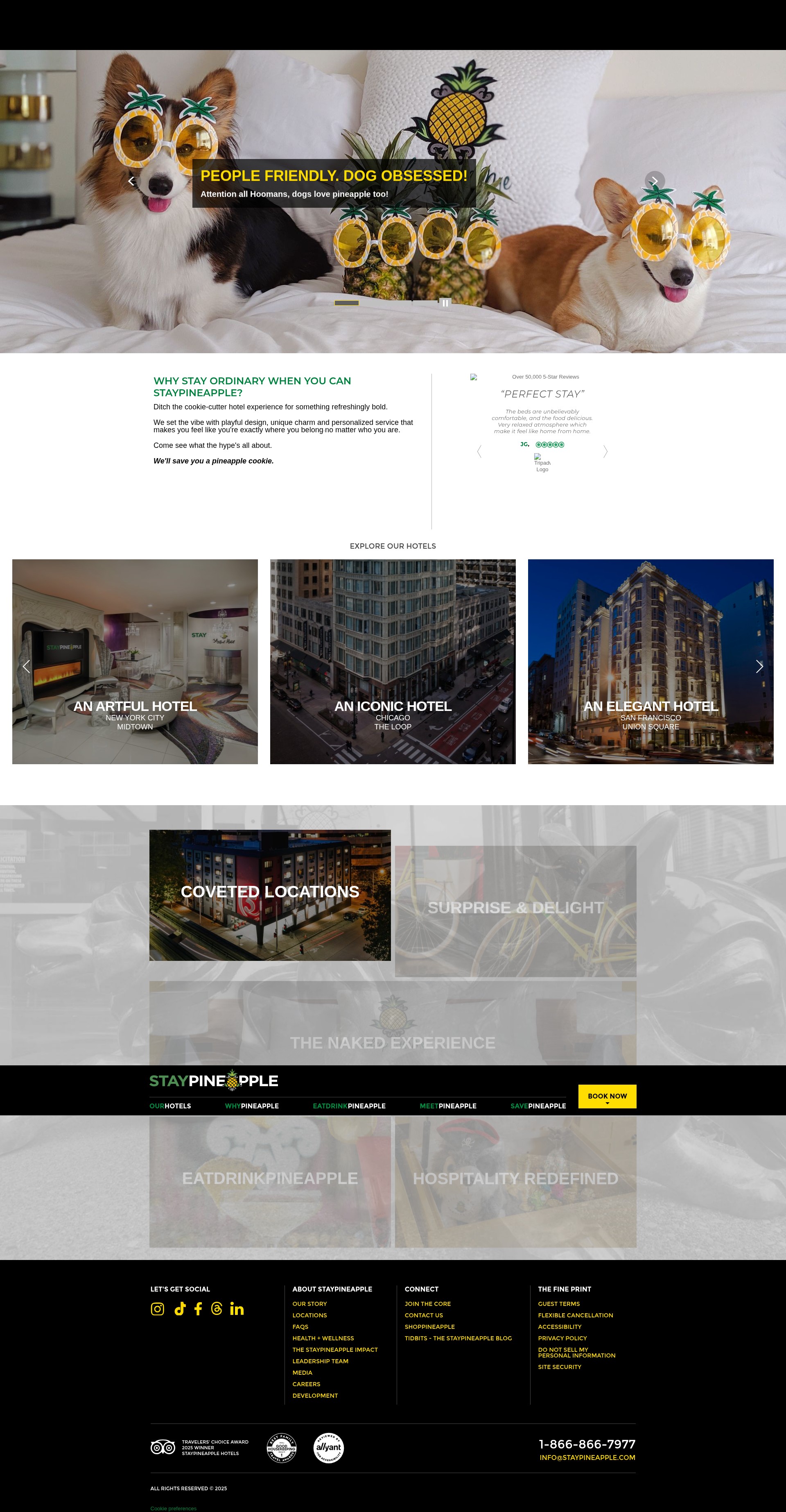 Screenshot of staypineapple.com