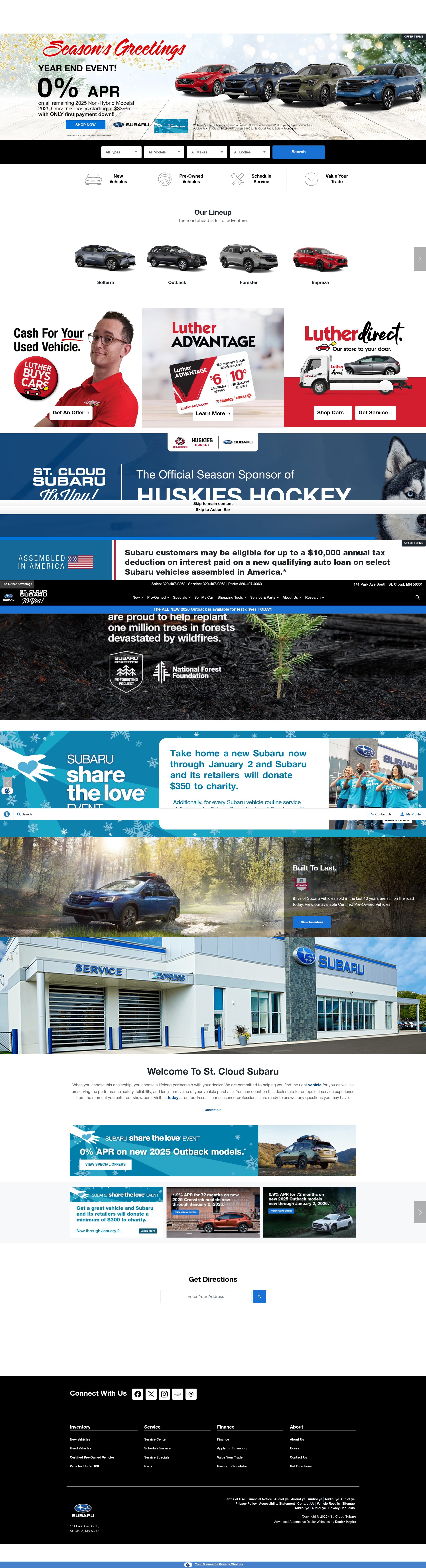 Screenshot of stcloudsubaru.com