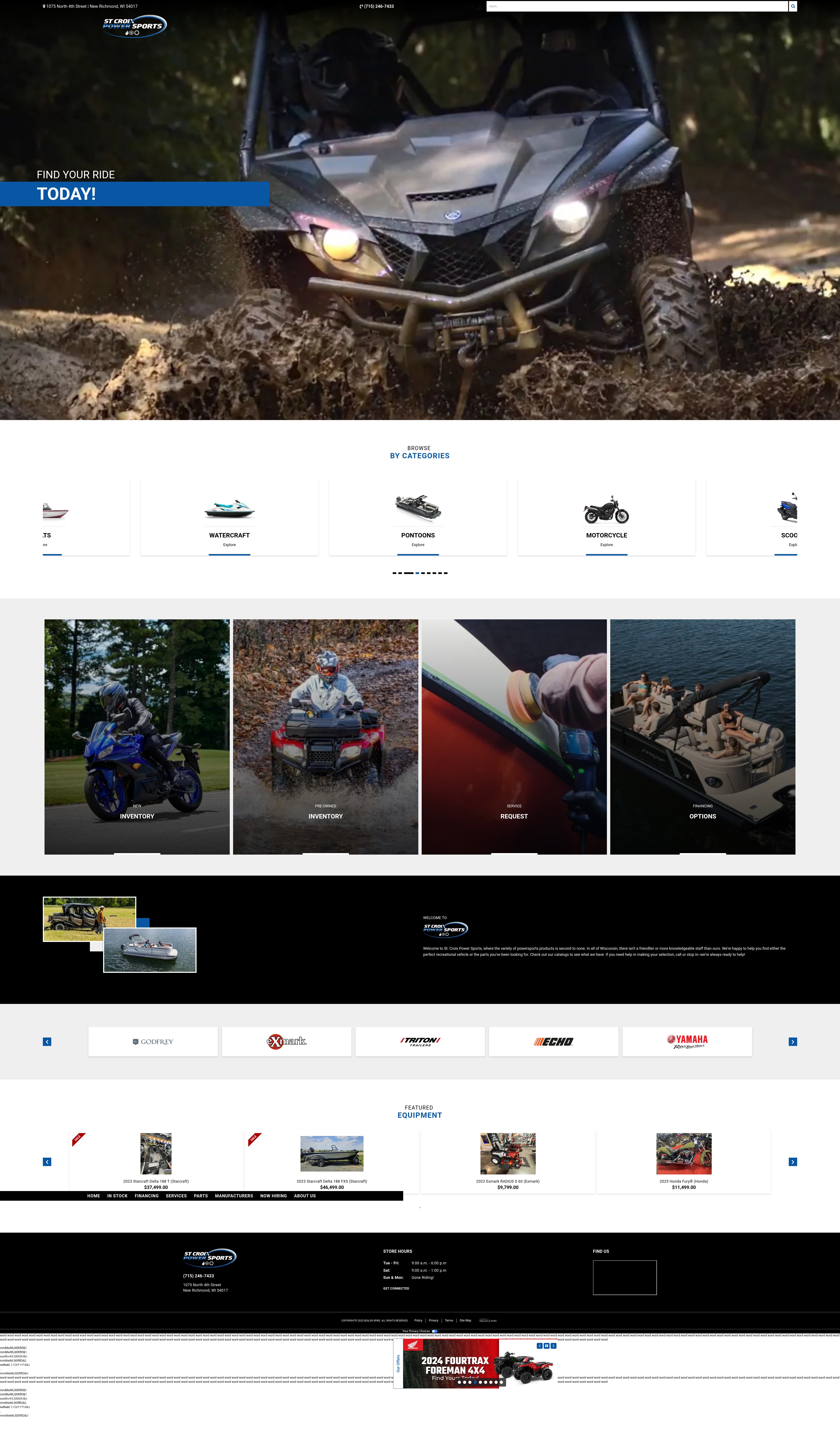 Screenshot of stcroixpowersports.com