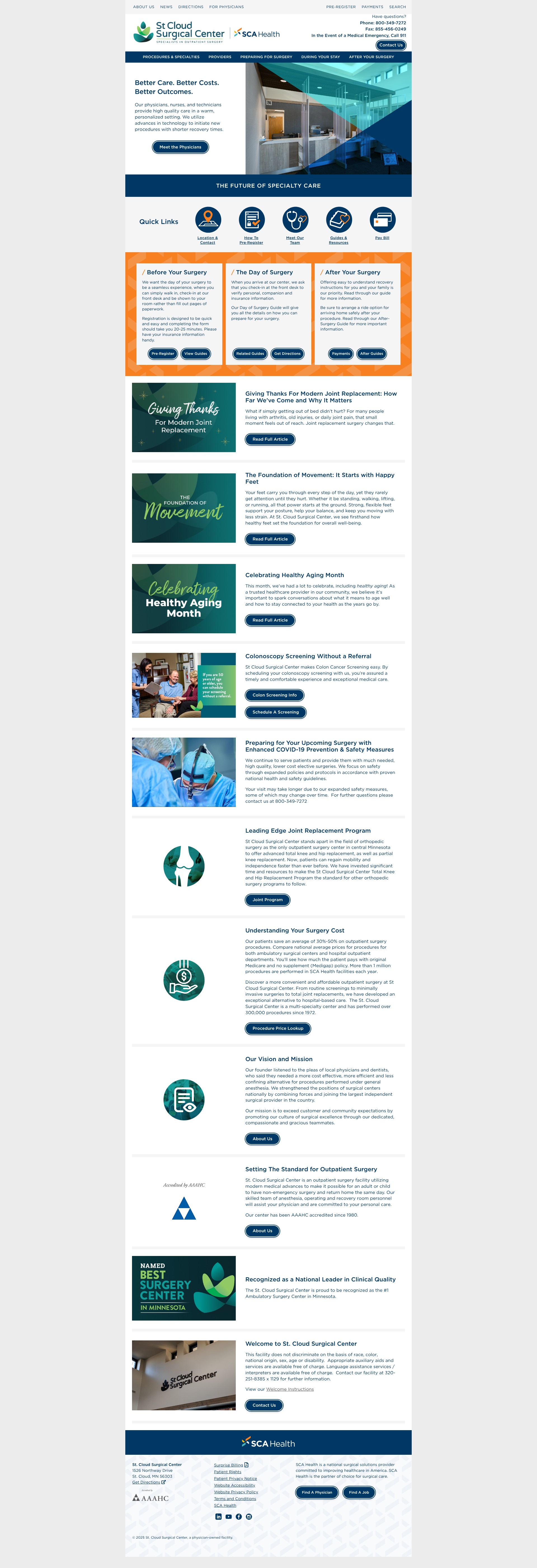 Screenshot of stcsurgicalcenter.com