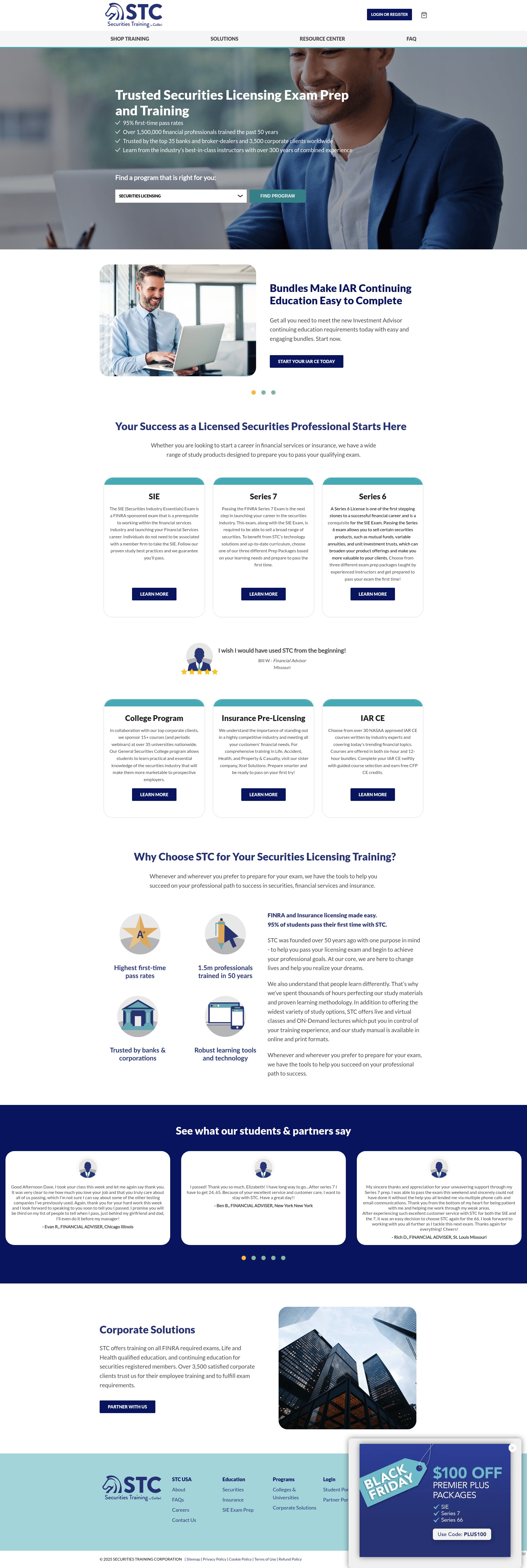 Screenshot of stcusa.com