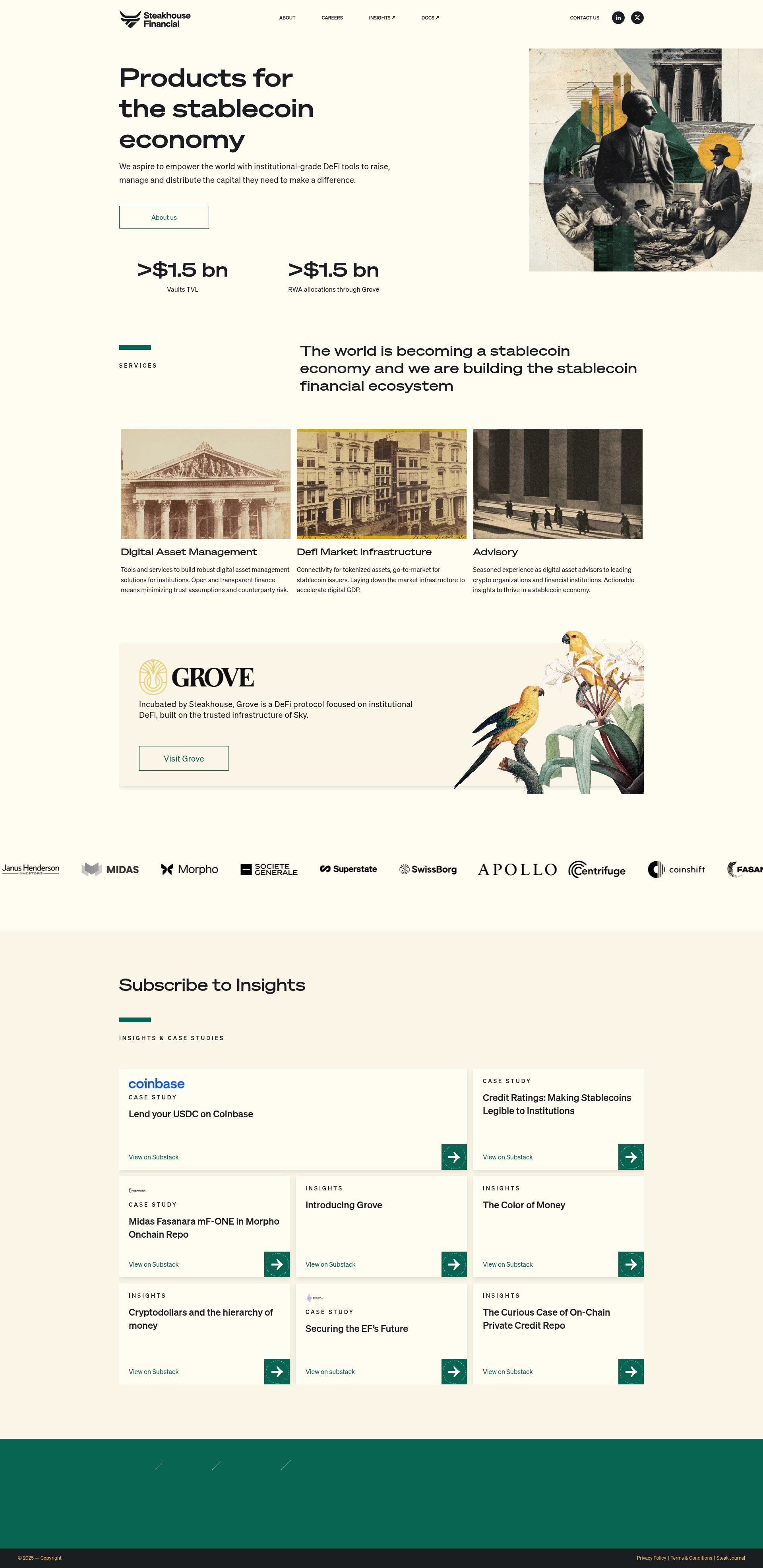 Screenshot of steakhouse.financial