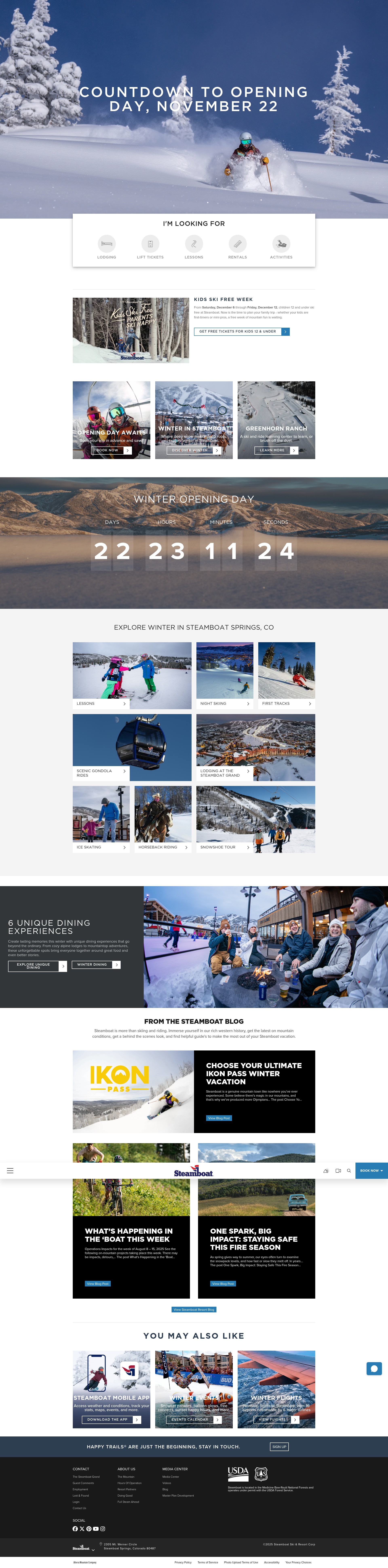 Screenshot of steamboat.com