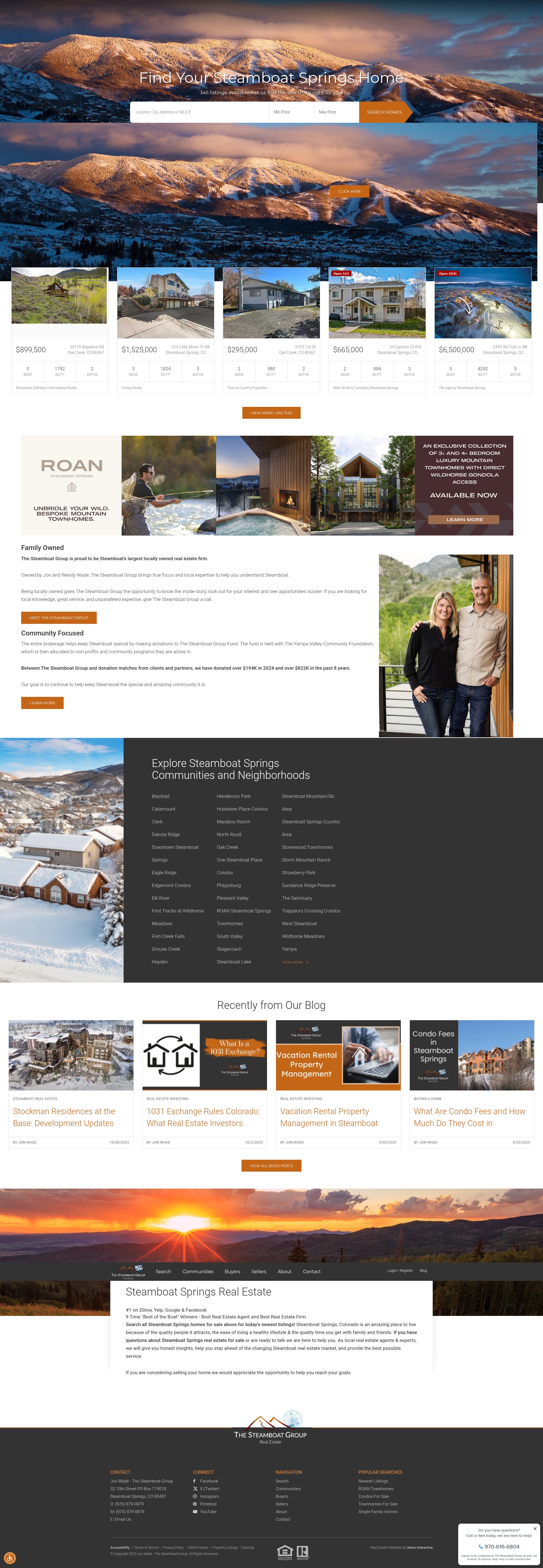 Screenshot of steamboatsprings-realestate.com