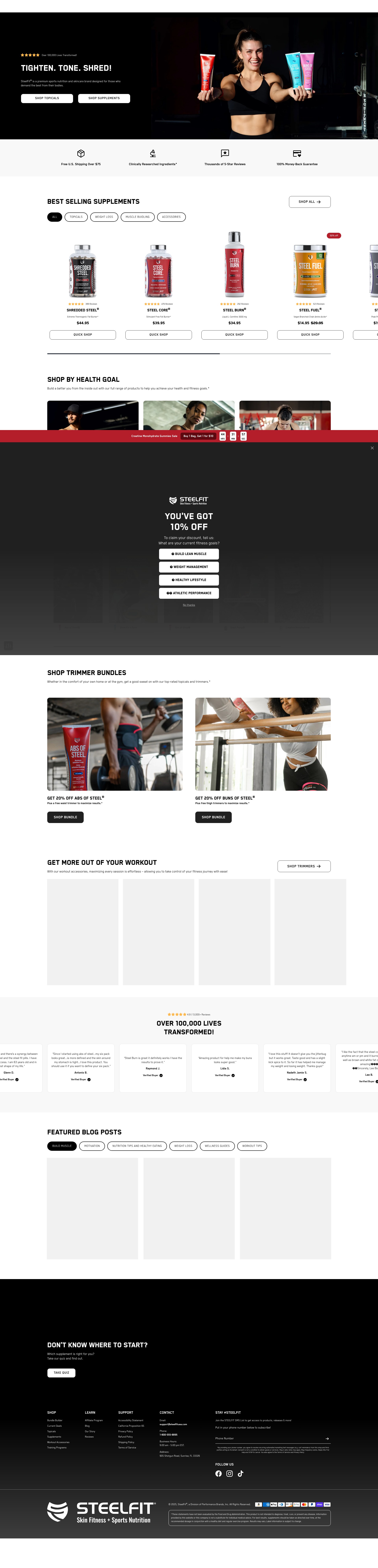 Screenshot of steelfitusa.com