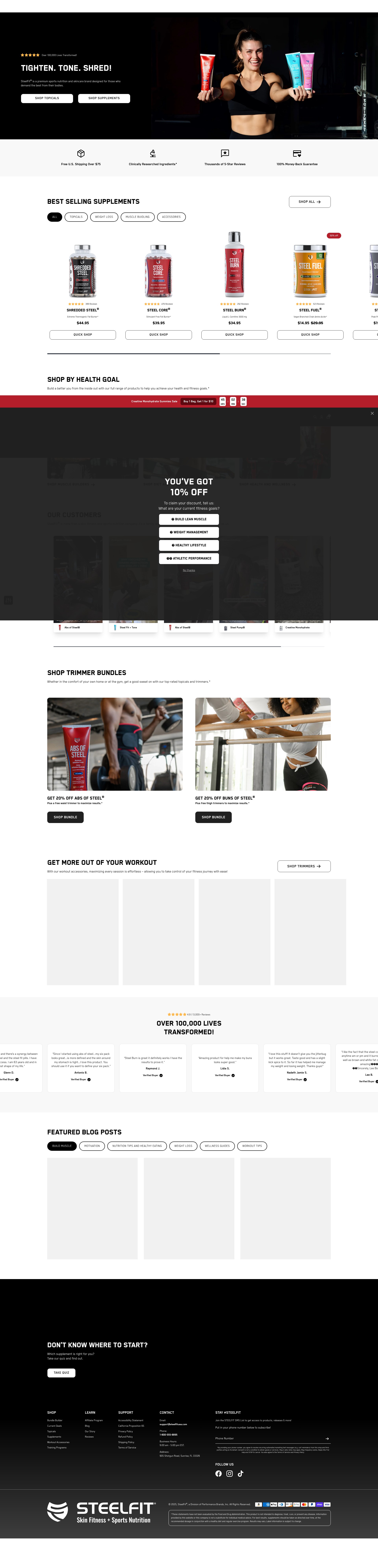 Screenshot of steelfitusa.myshopify.com