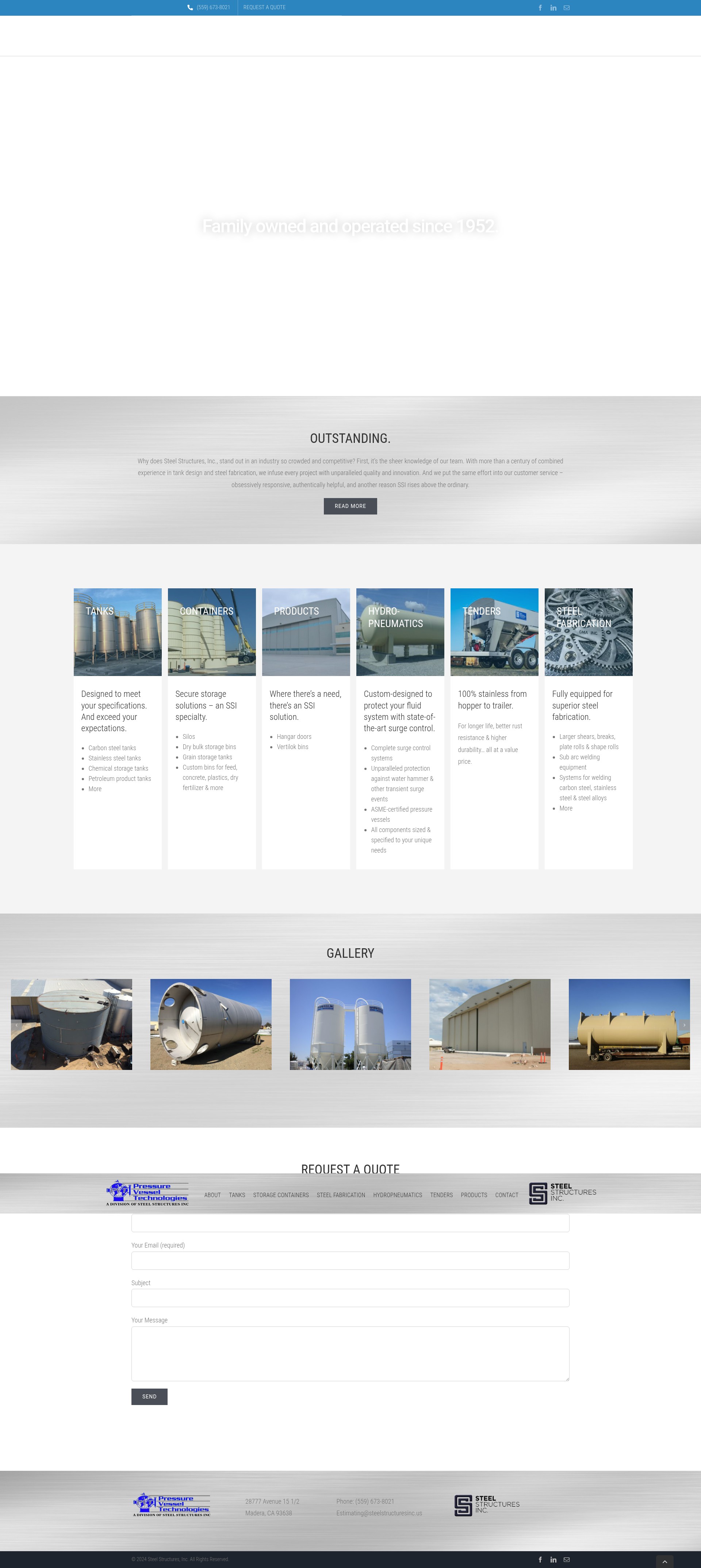 Screenshot of steelstructuresinc.com