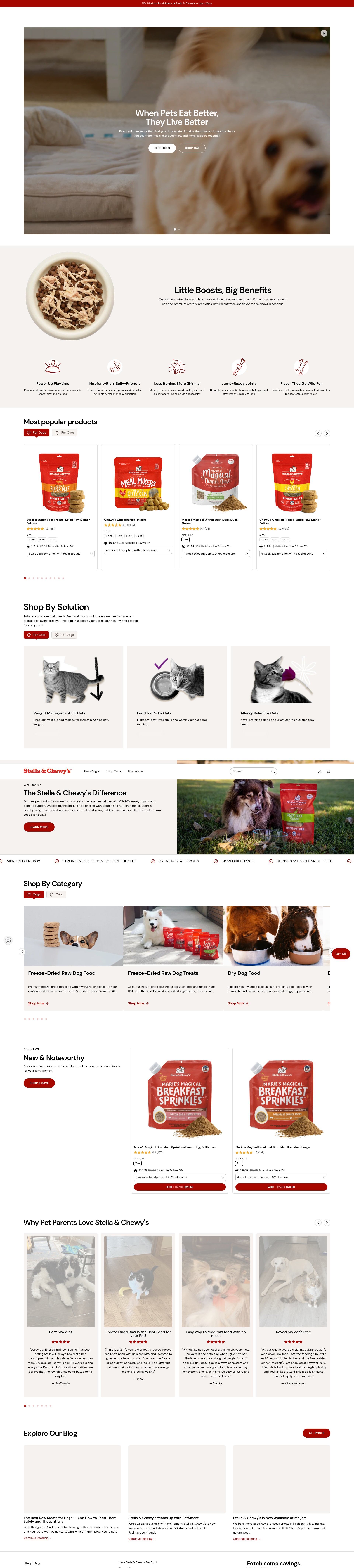 Screenshot of stellaandchewys.com