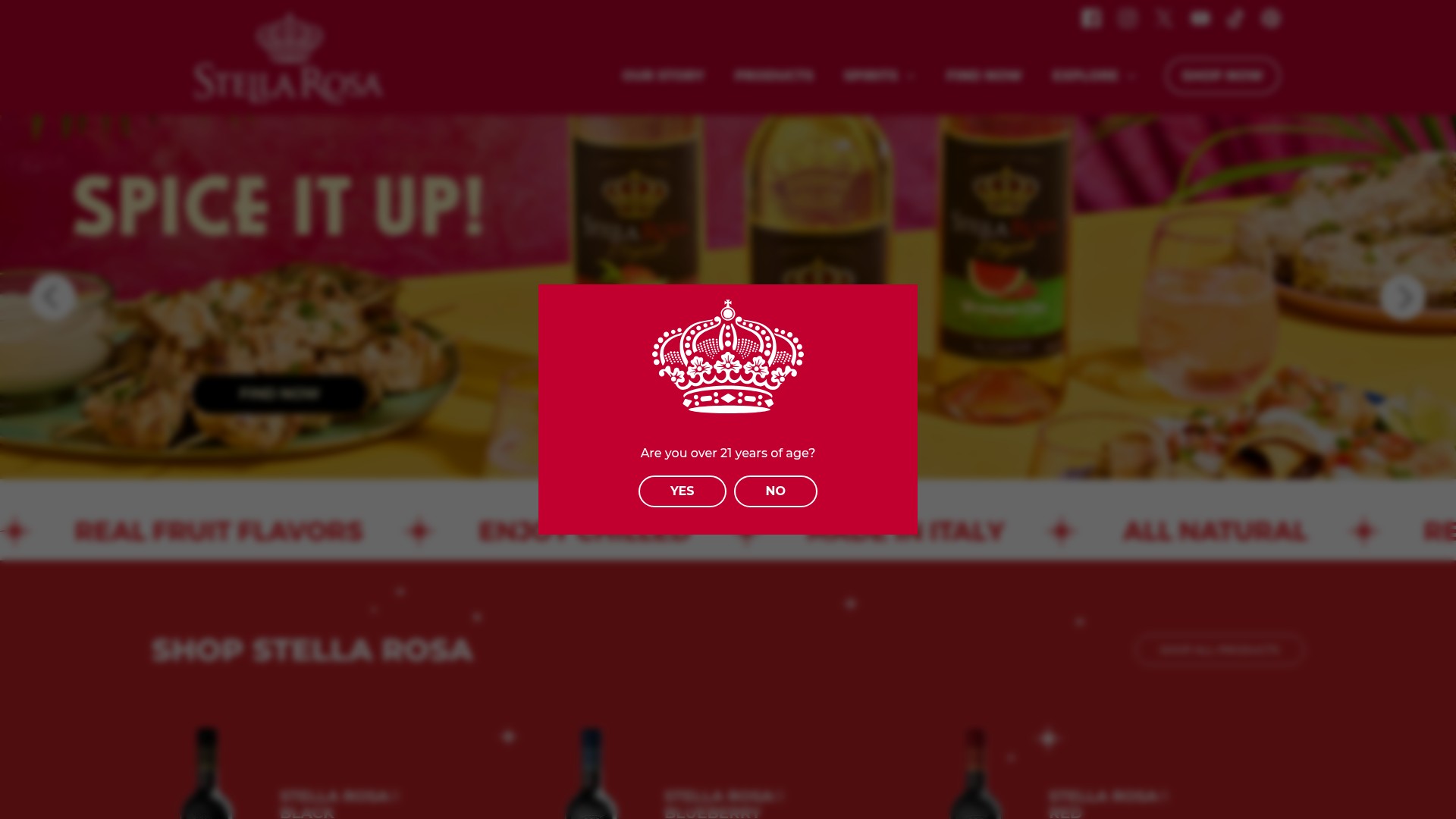 Screenshot of stellarosawines.com