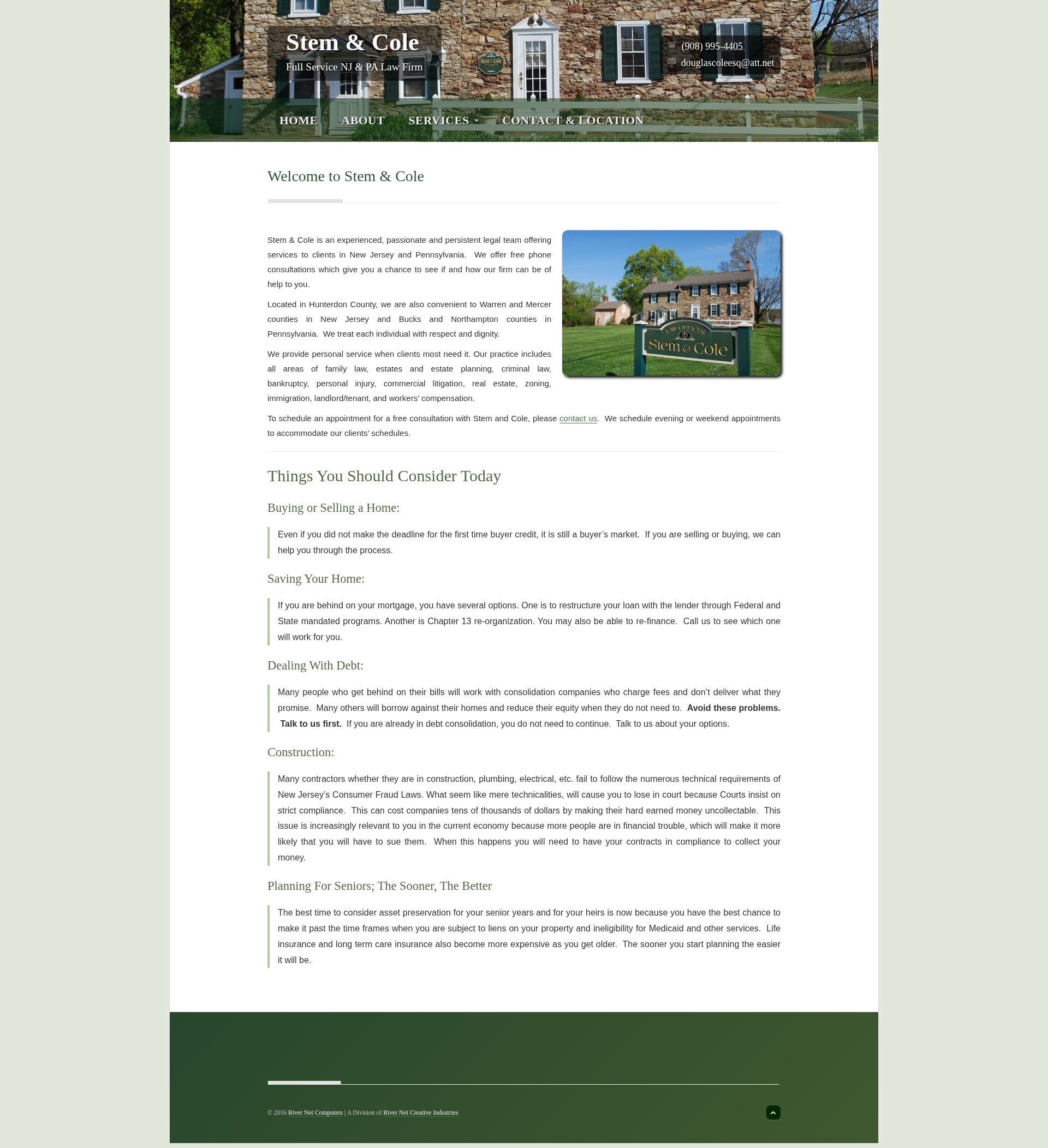 Screenshot of stemandcole.com