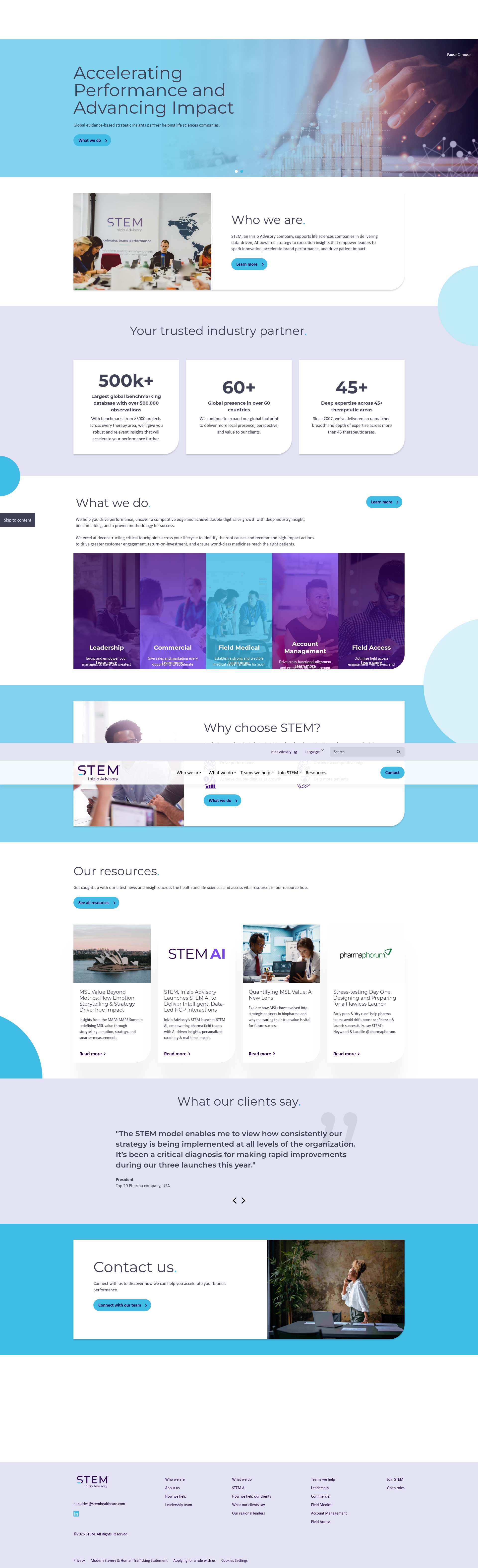 Screenshot of stemhealthcare.com