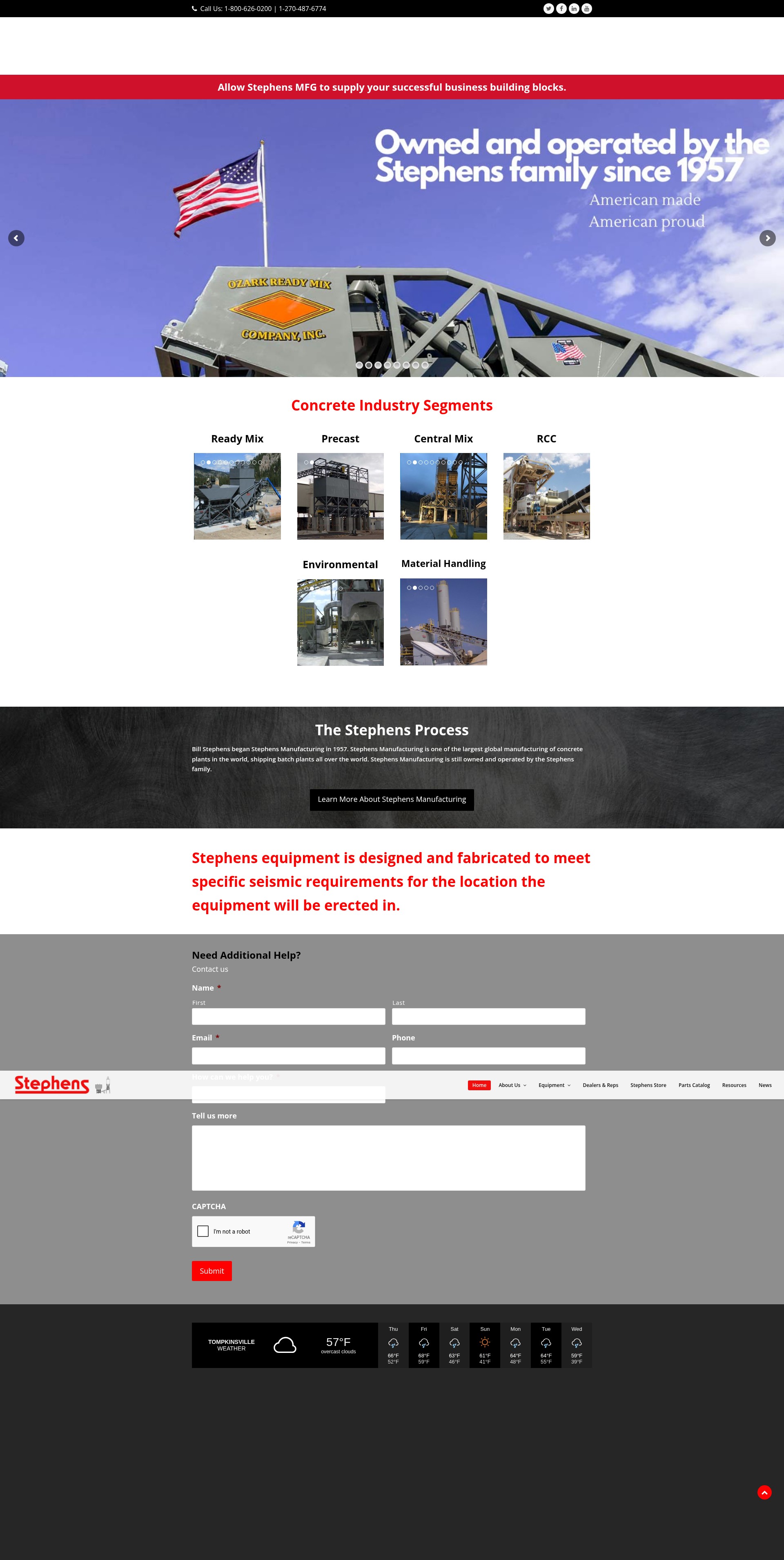 Screenshot of stephensmfg.com