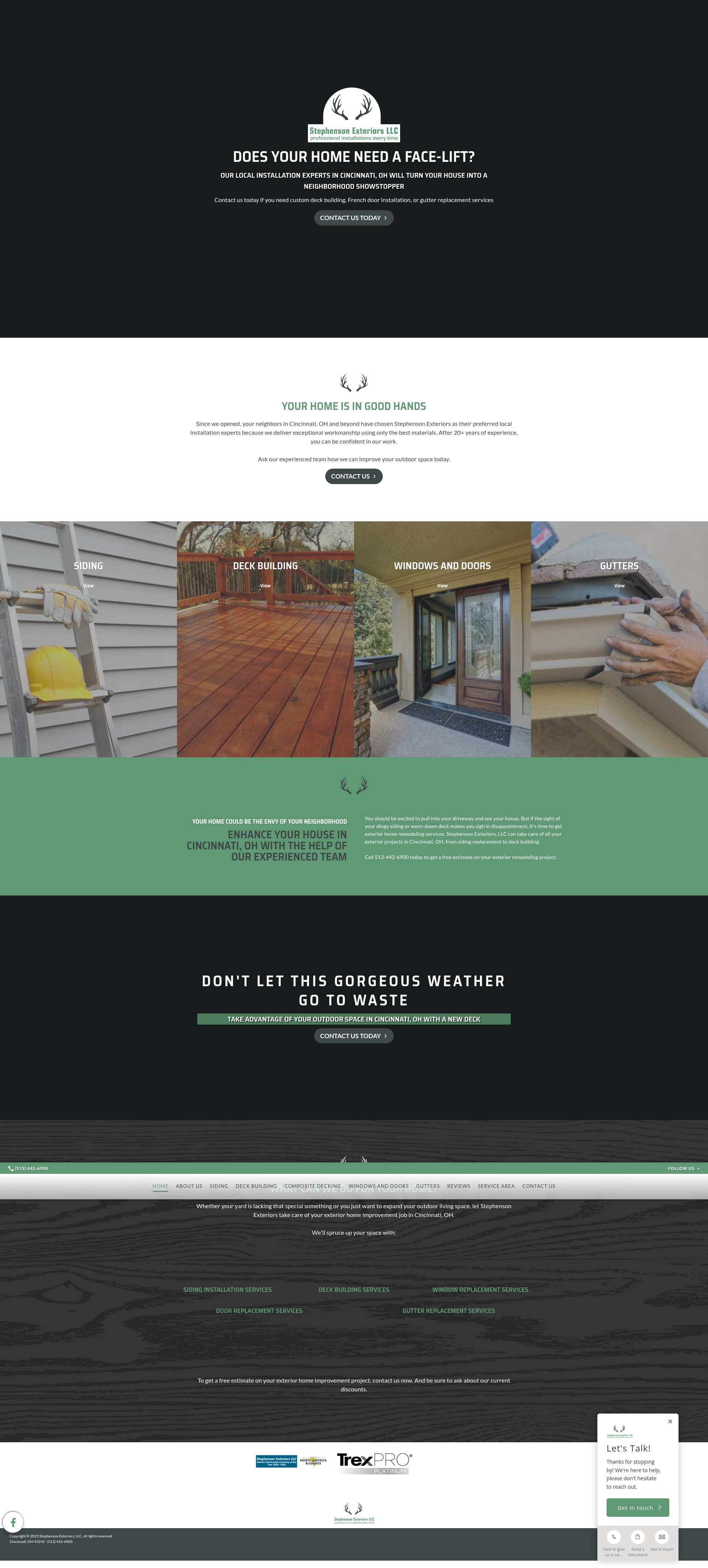 Screenshot of stephensonexteriorsllc.com