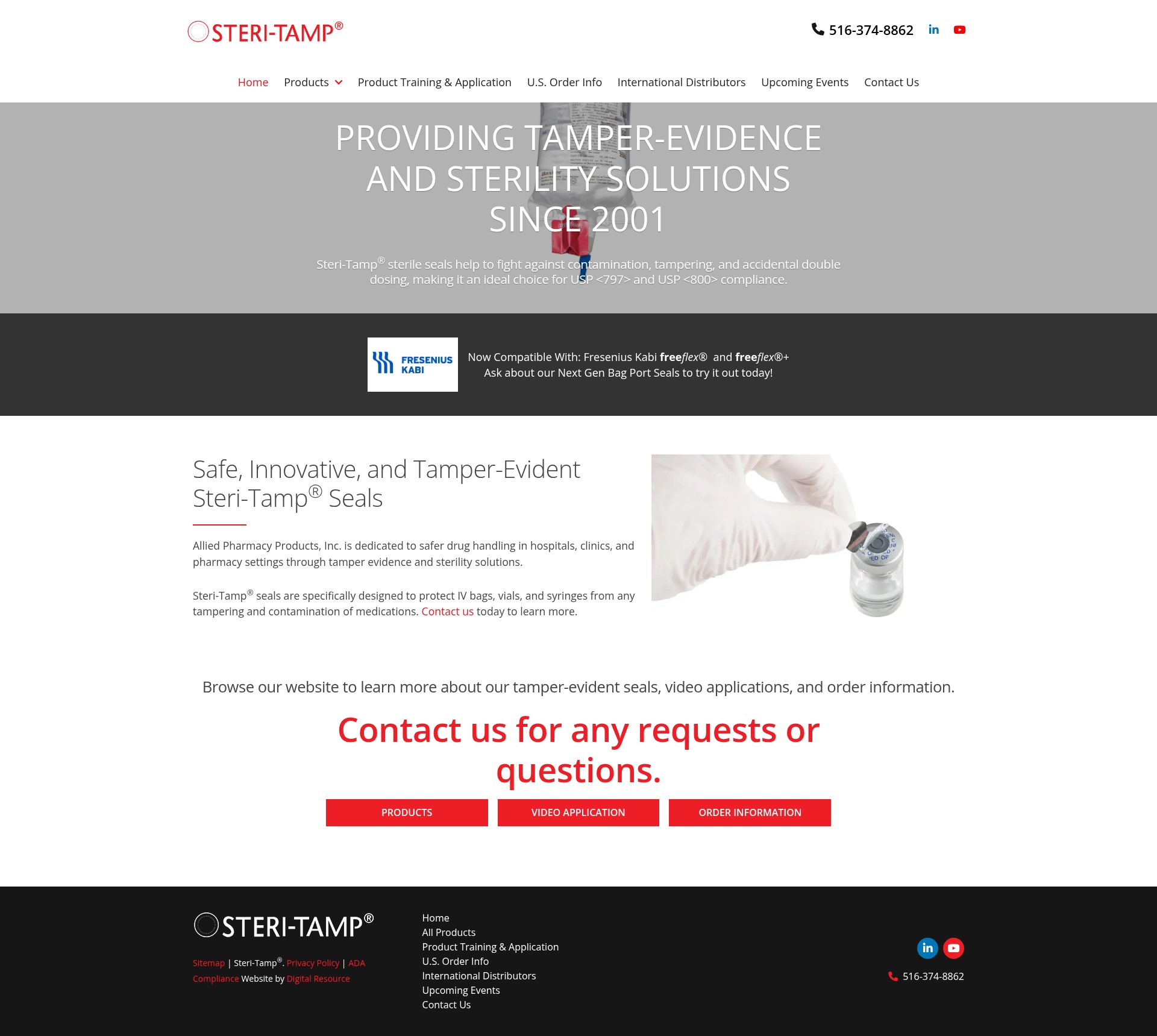 Screenshot of steri-tamp.com