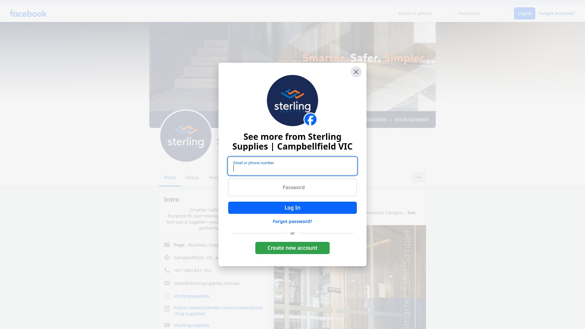 Screenshot of sterlingsupplies.com.au