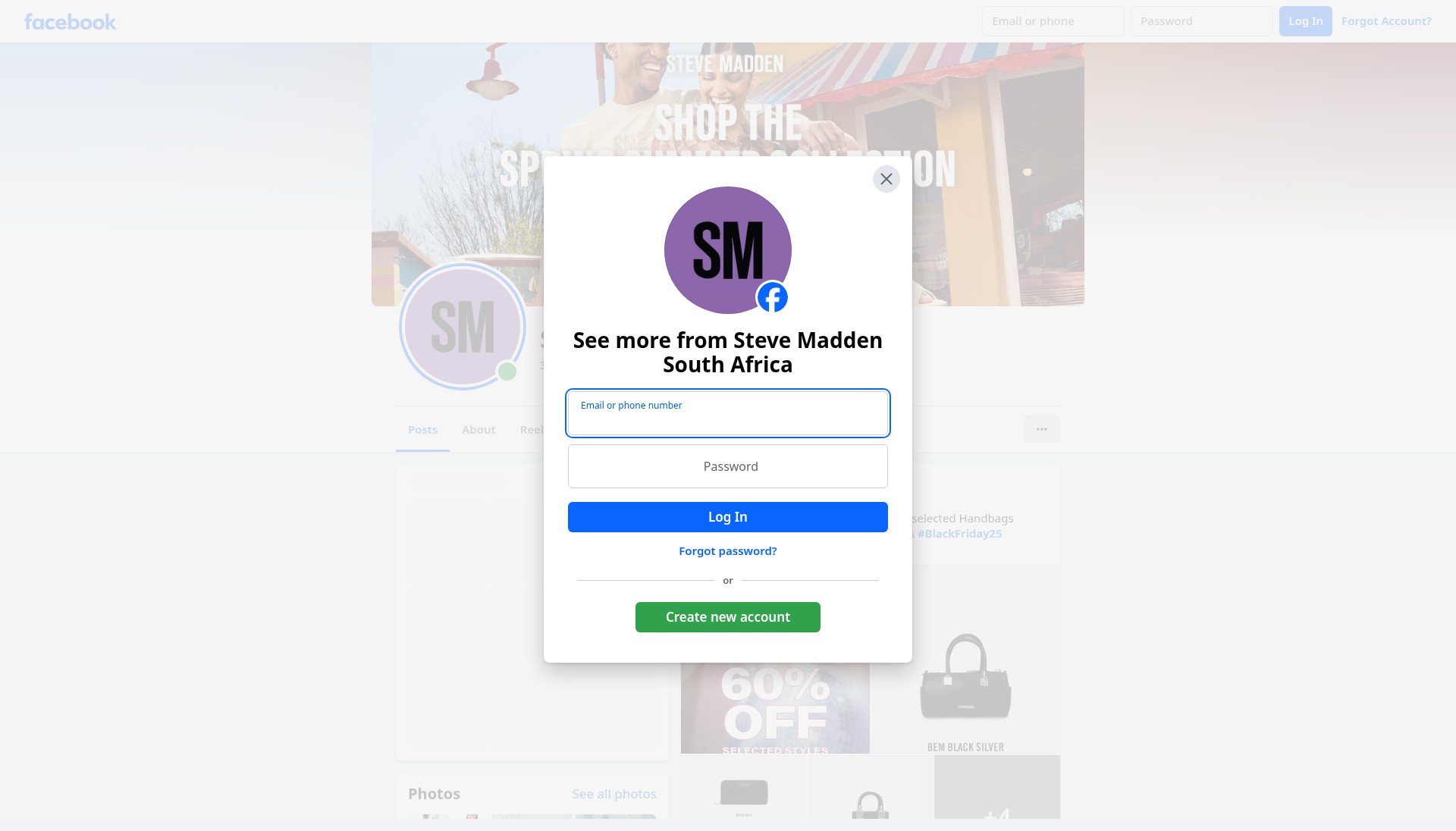 Screenshot of stevemadden.co.za