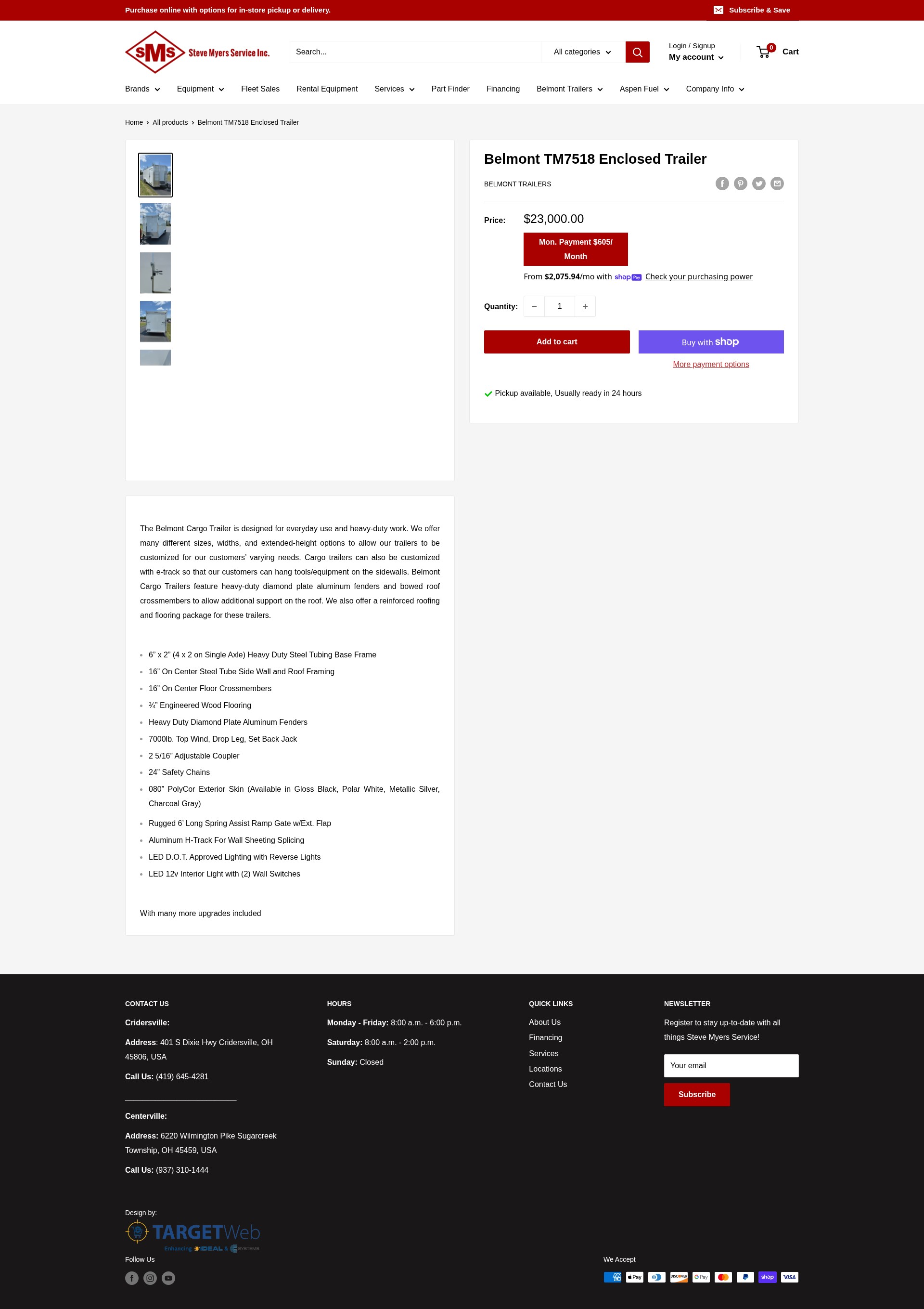 Screenshot of stevemyersservice.com