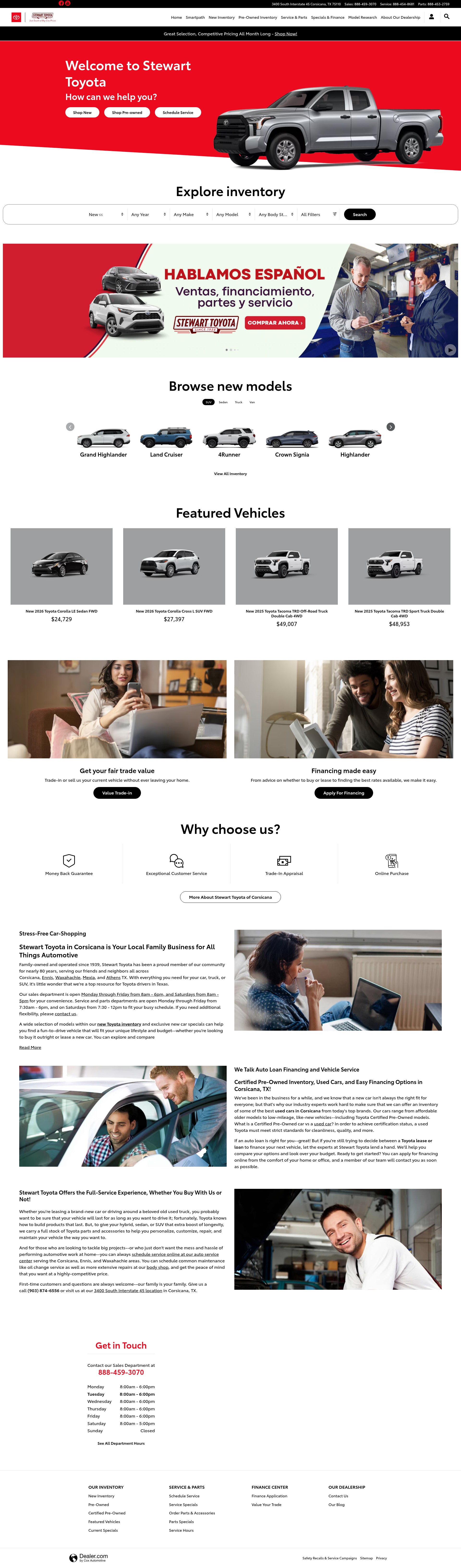 Screenshot of stewarttoyota.com