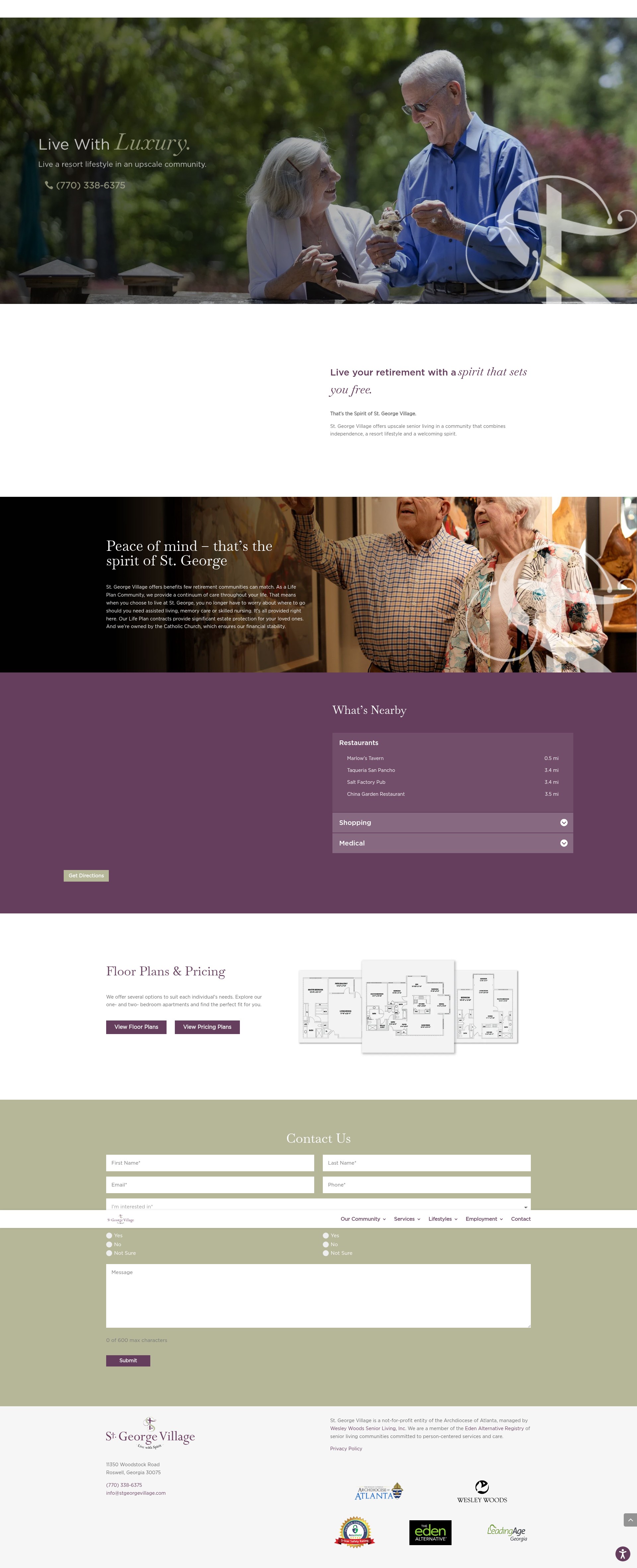 Screenshot of stgeorgevillage.org