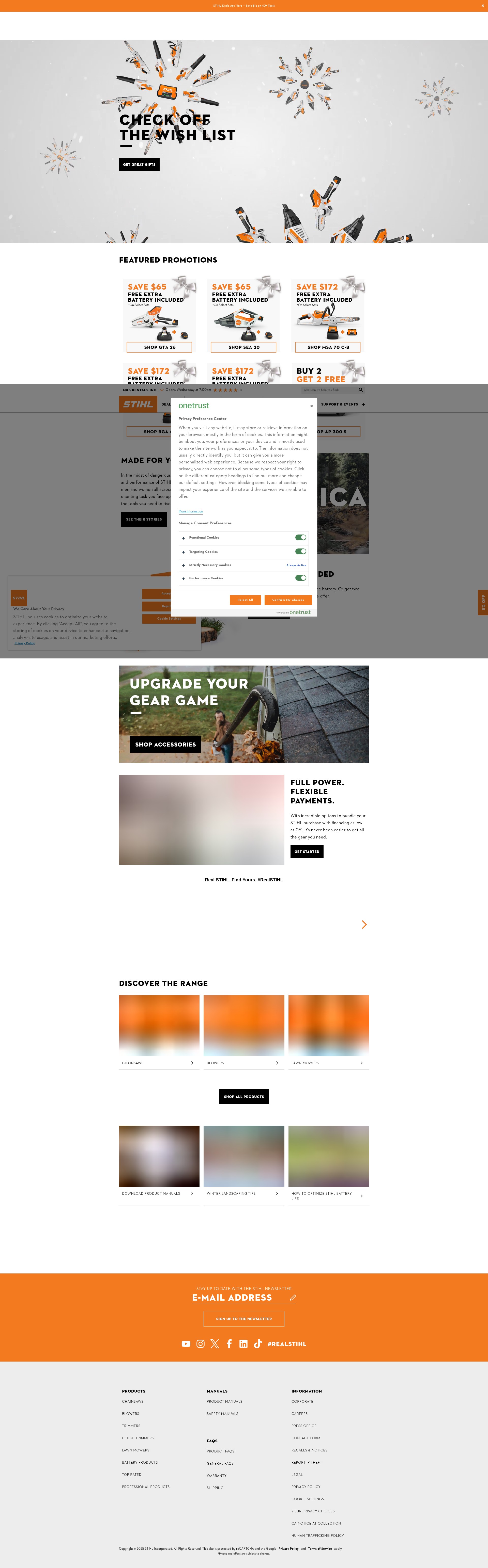 Screenshot of stihlusa.com