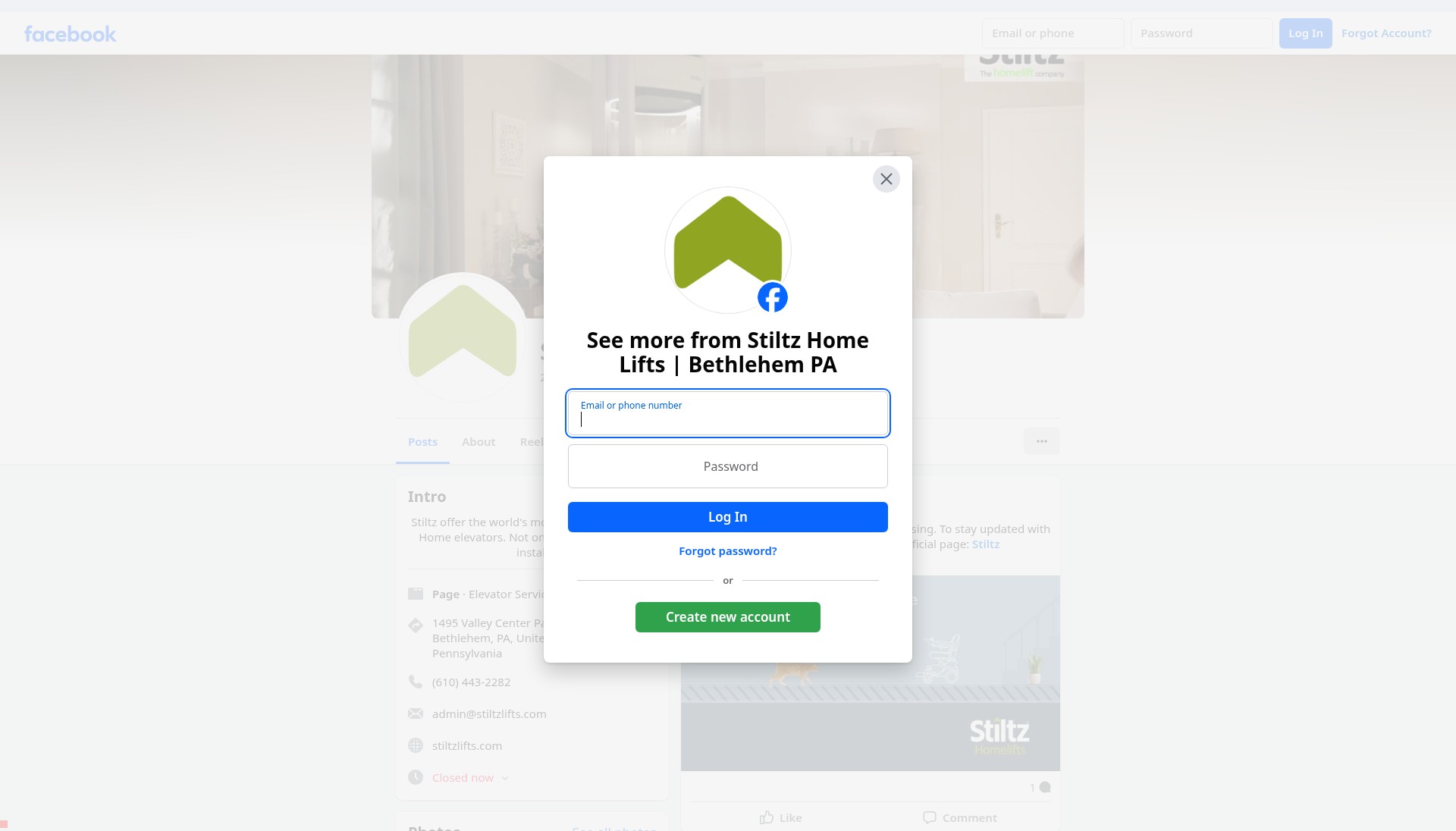Screenshot of stiltzlifts.com