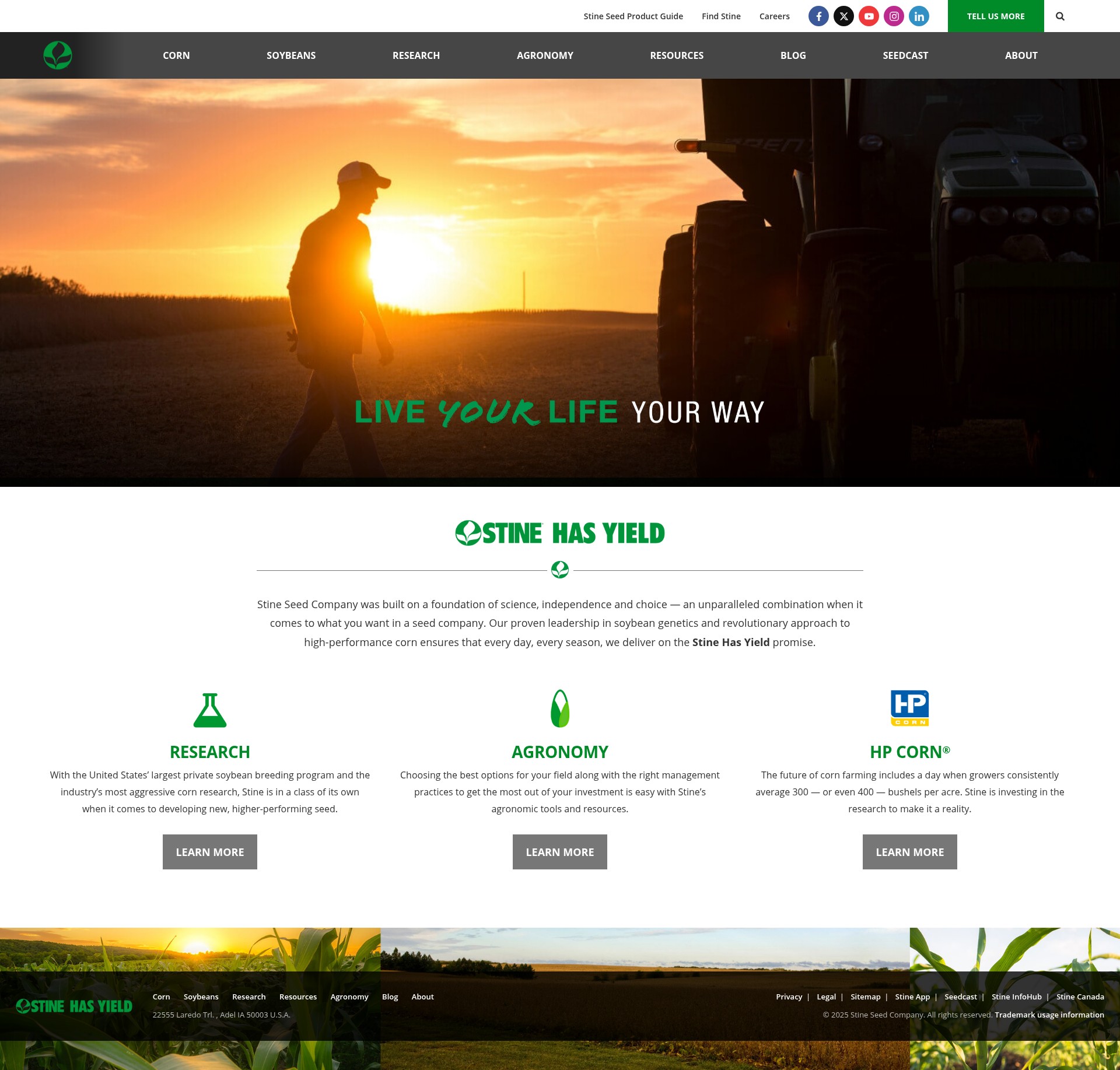 Screenshot of stineseed.com