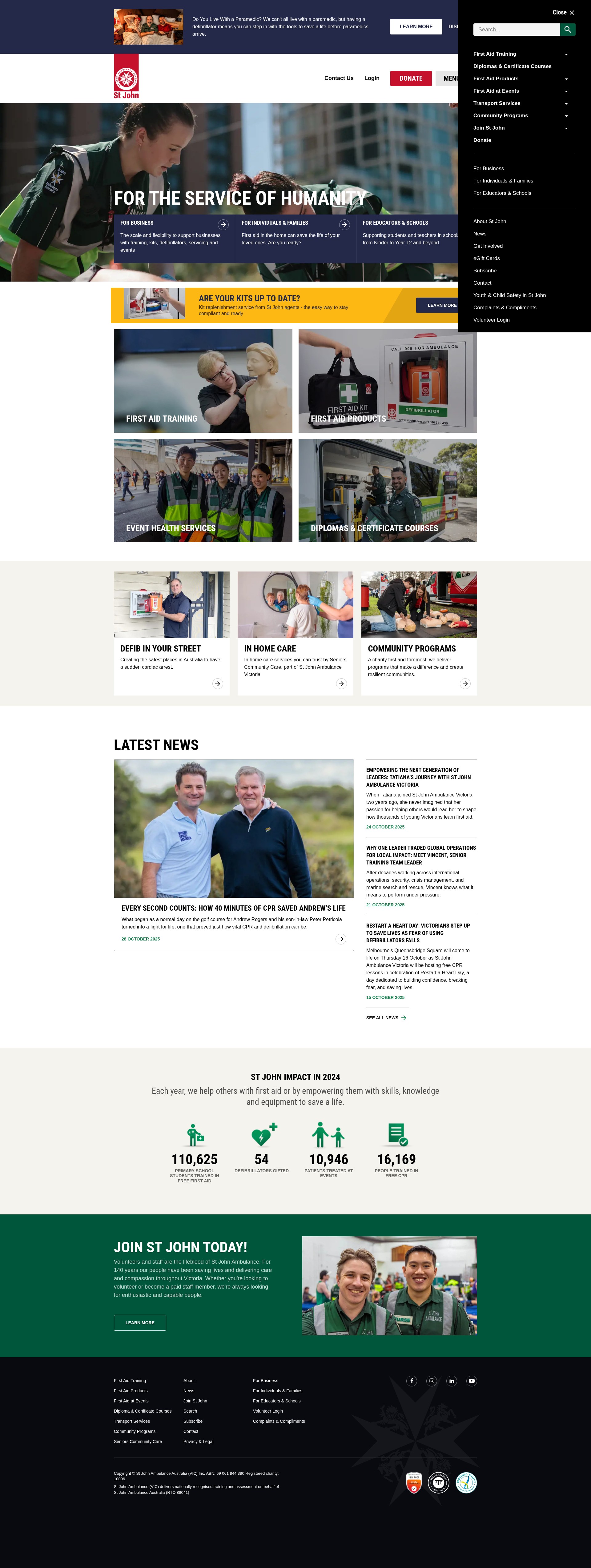 Screenshot of stjohnvic.com.au