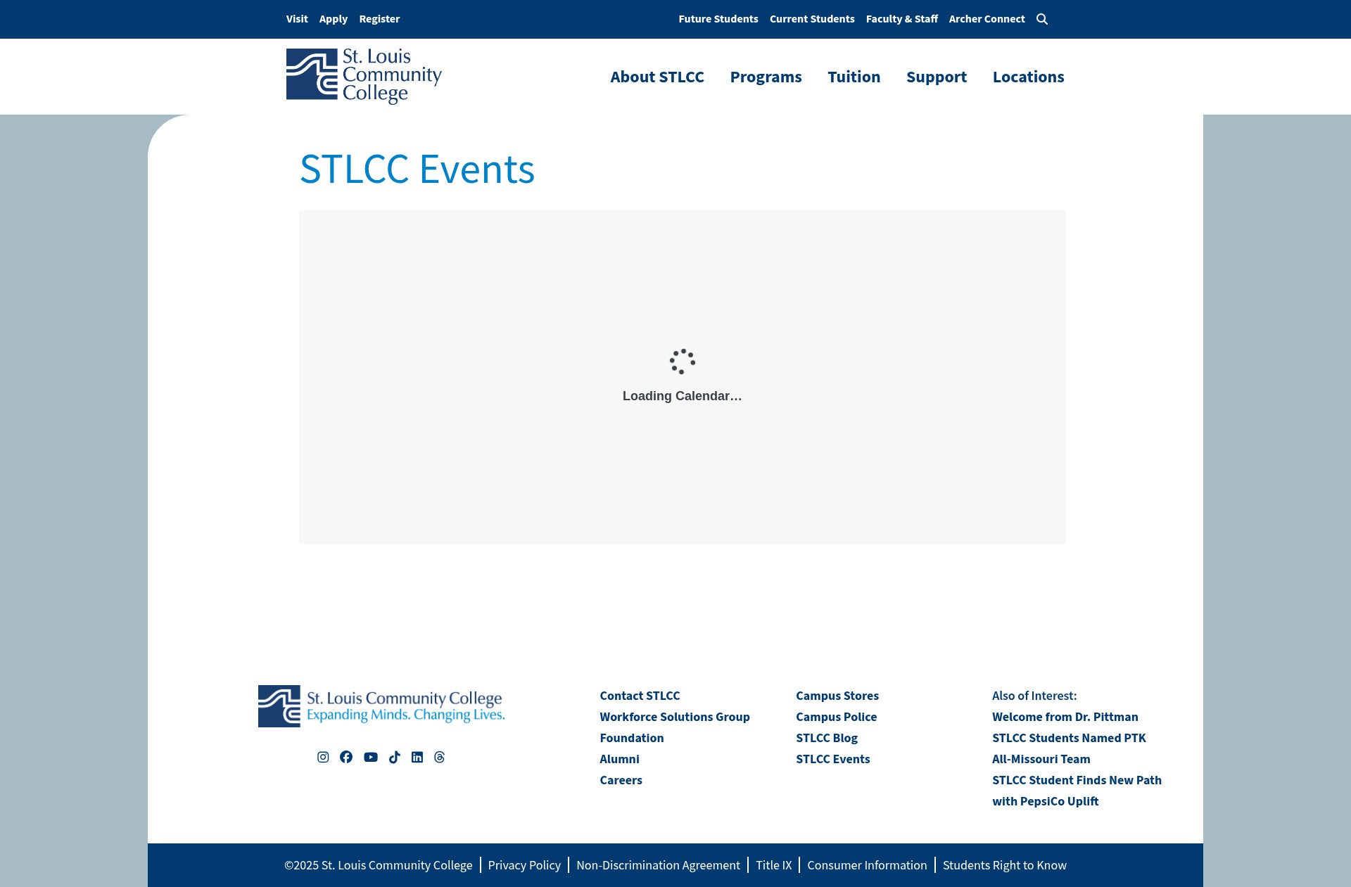 Screenshot of stlcc.edu