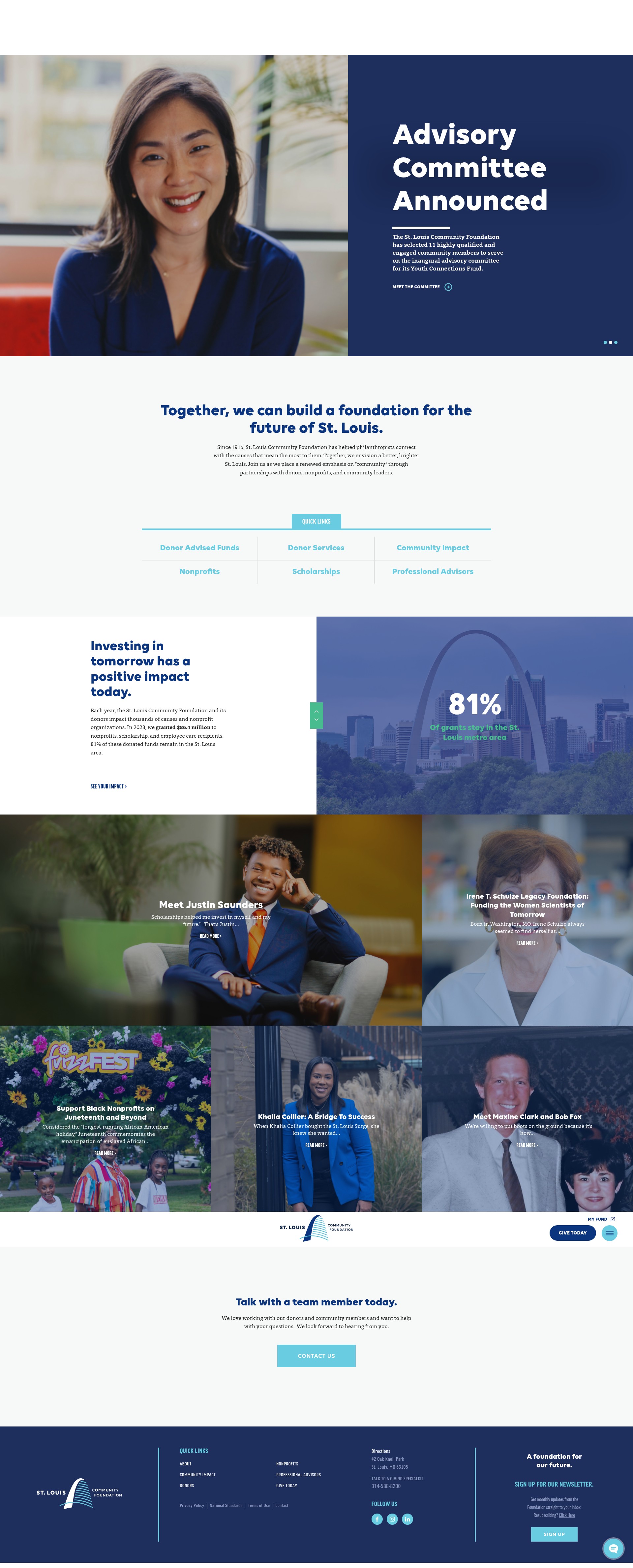 Screenshot of stlgives.org