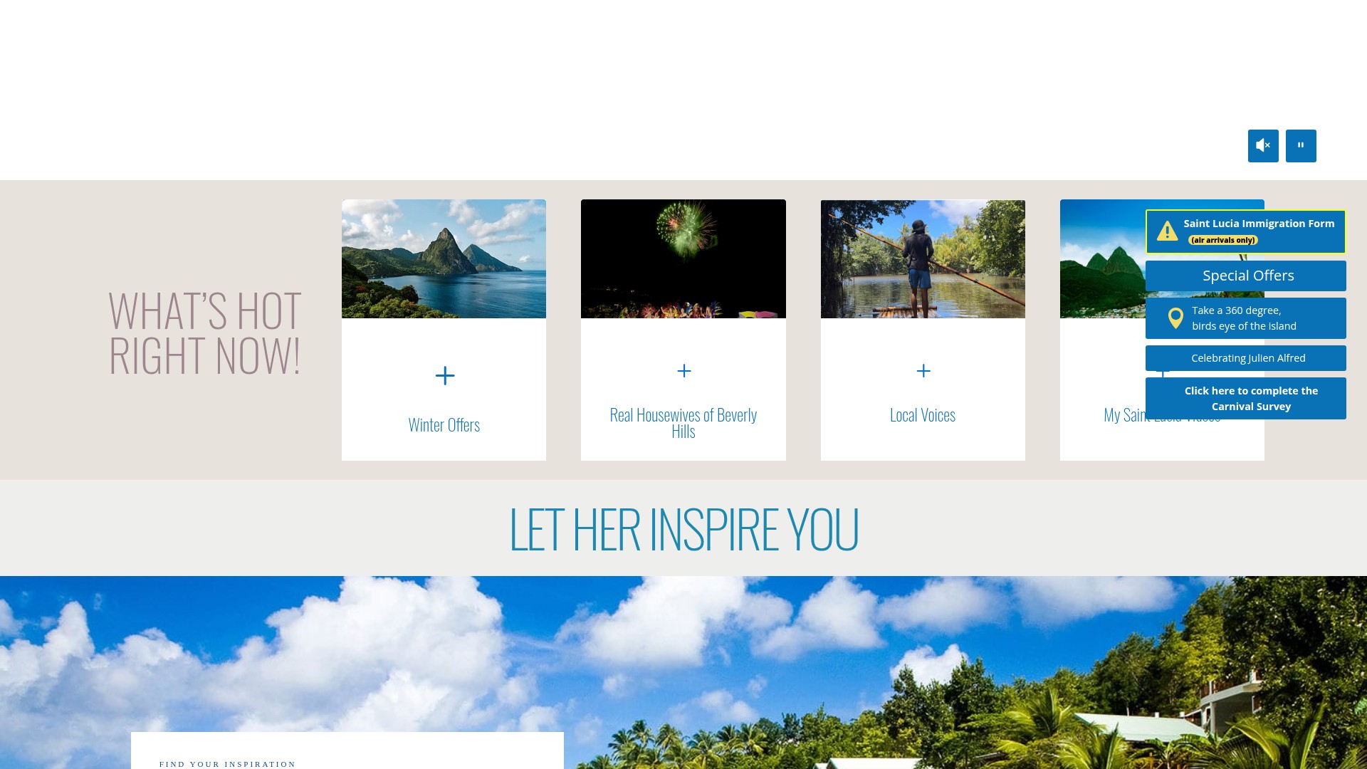Screenshot of stlucia.org