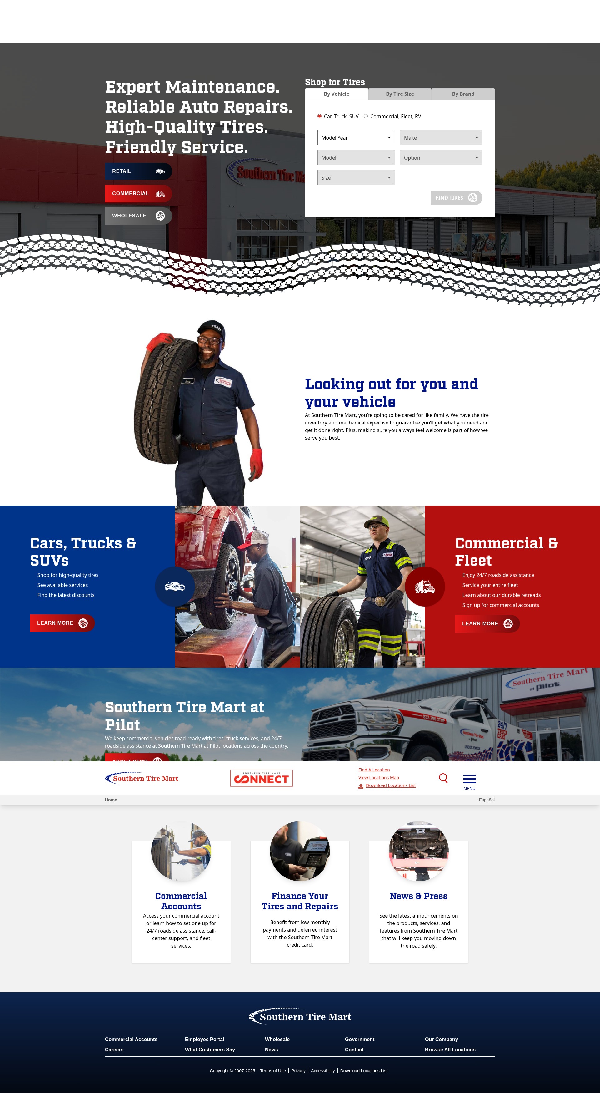 Screenshot of stmtires.com