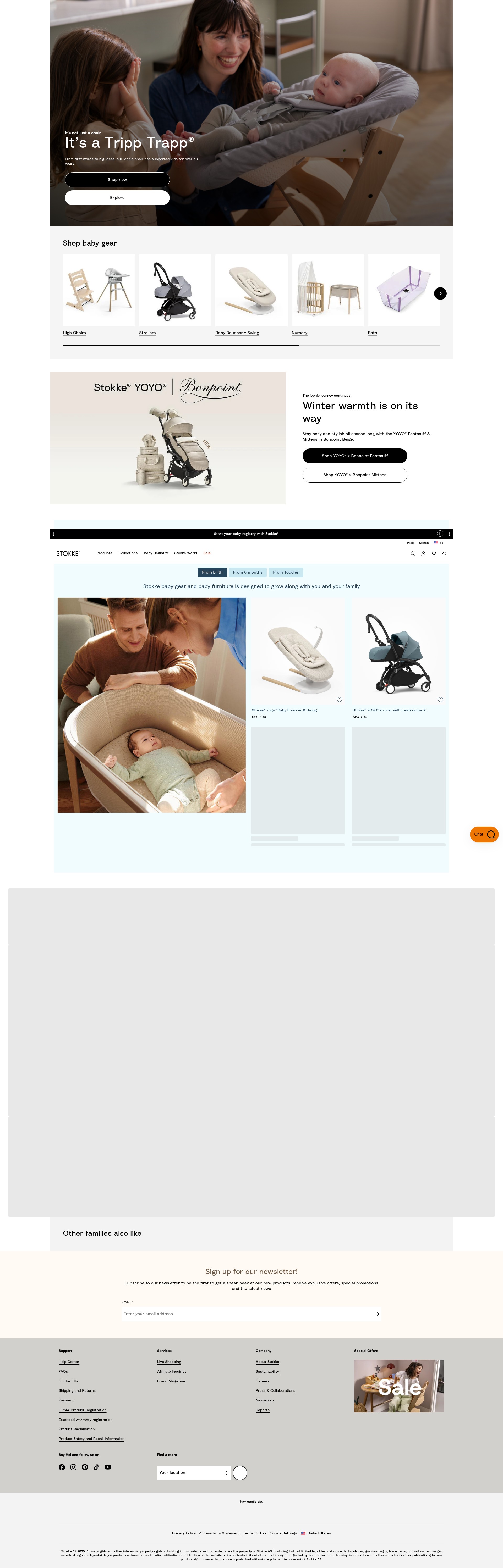 Screenshot of stokke.com