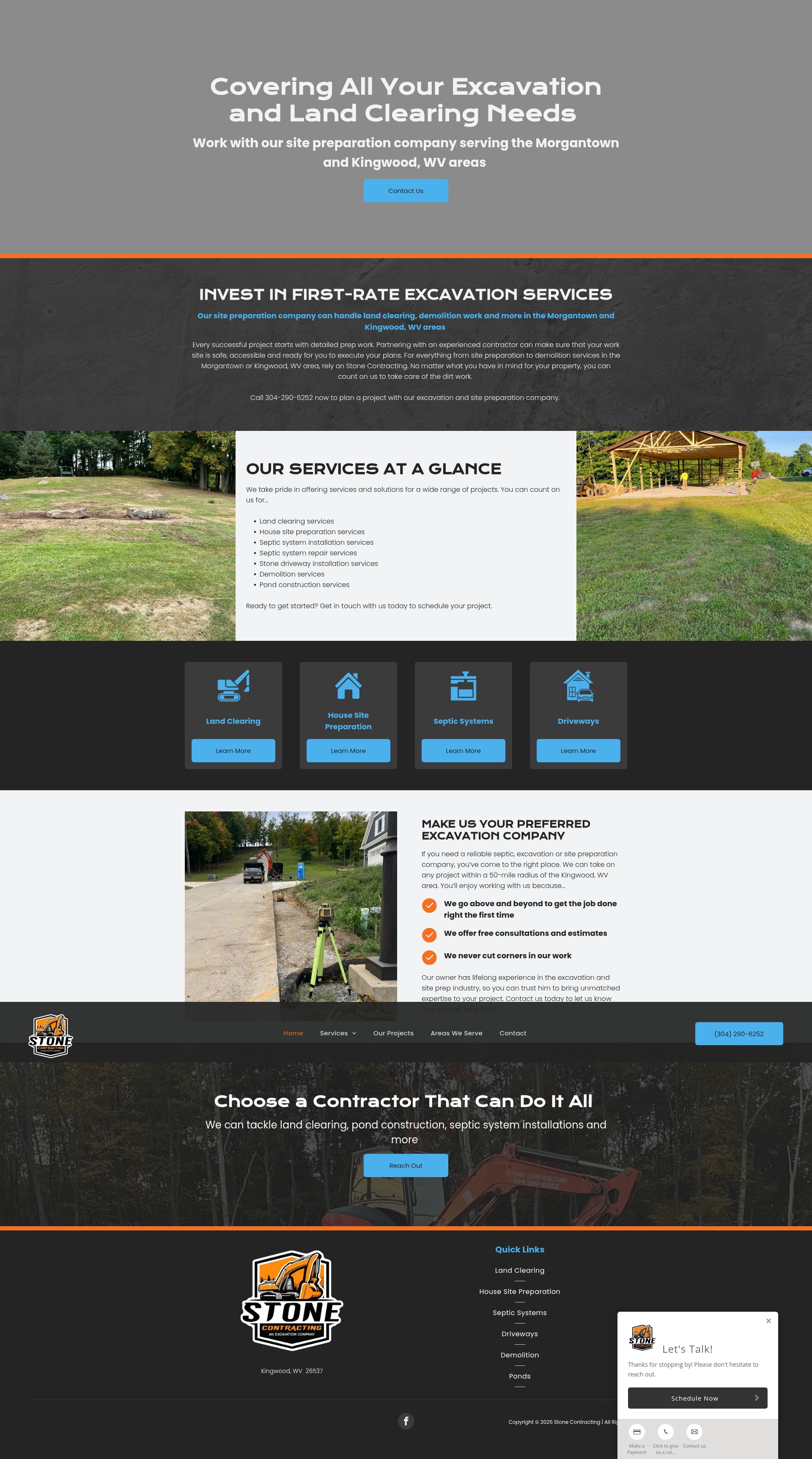 Screenshot of stonecontractingwv.com