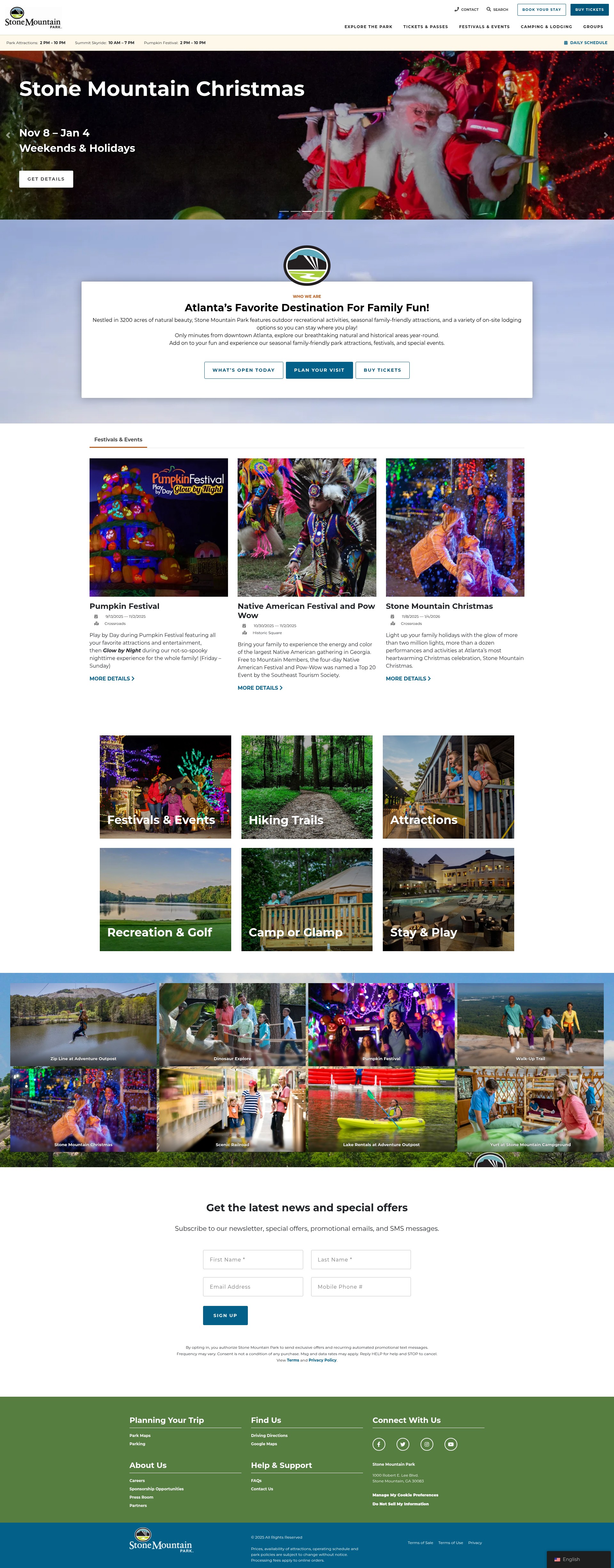 Screenshot of stonemountainpark.com