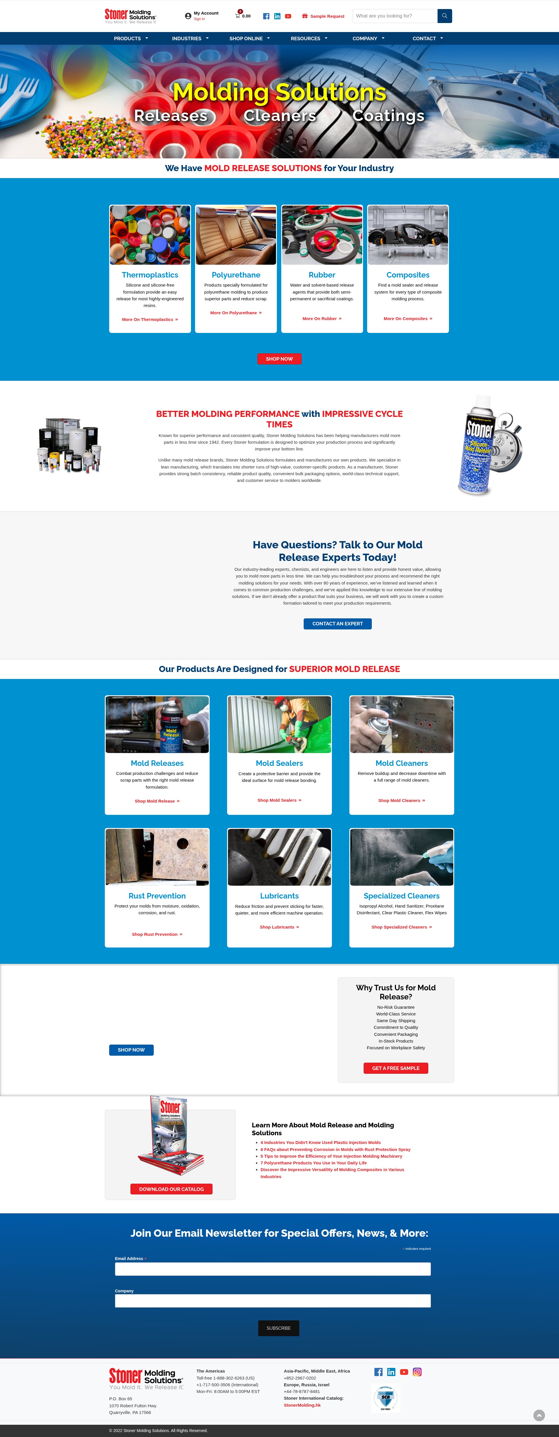 Screenshot of stonermolding.com