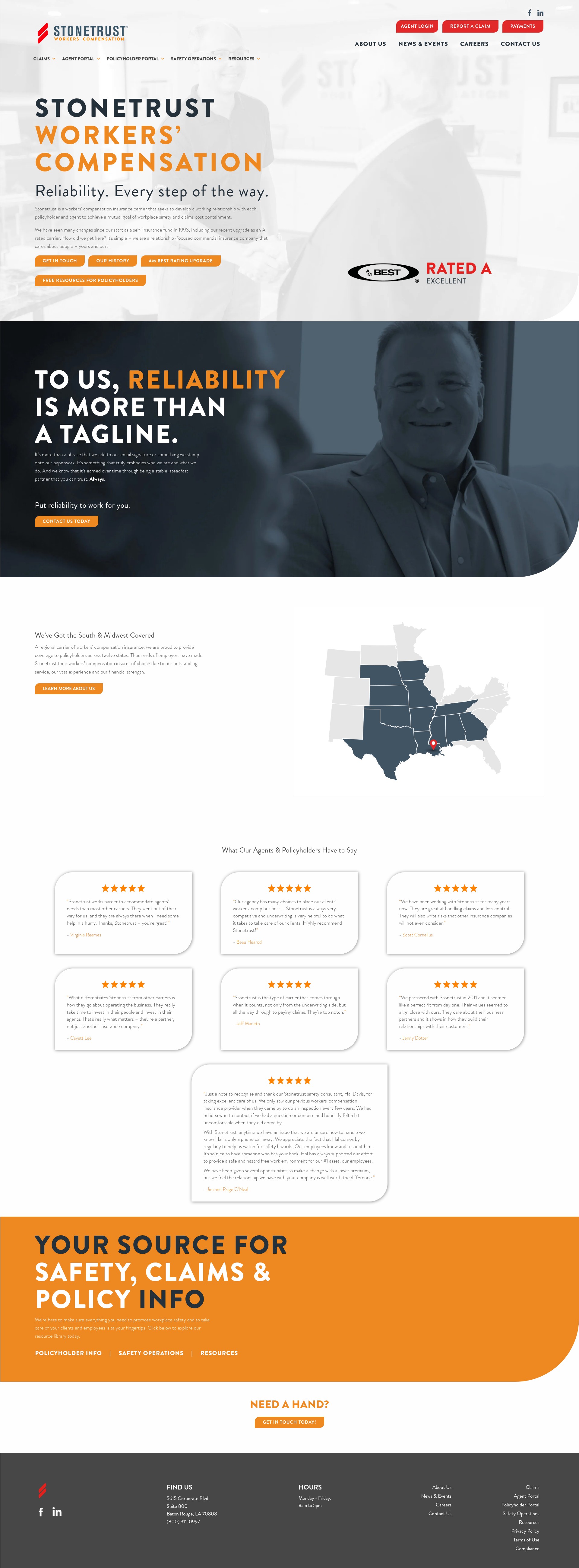Screenshot of stonetrustinsurance.com