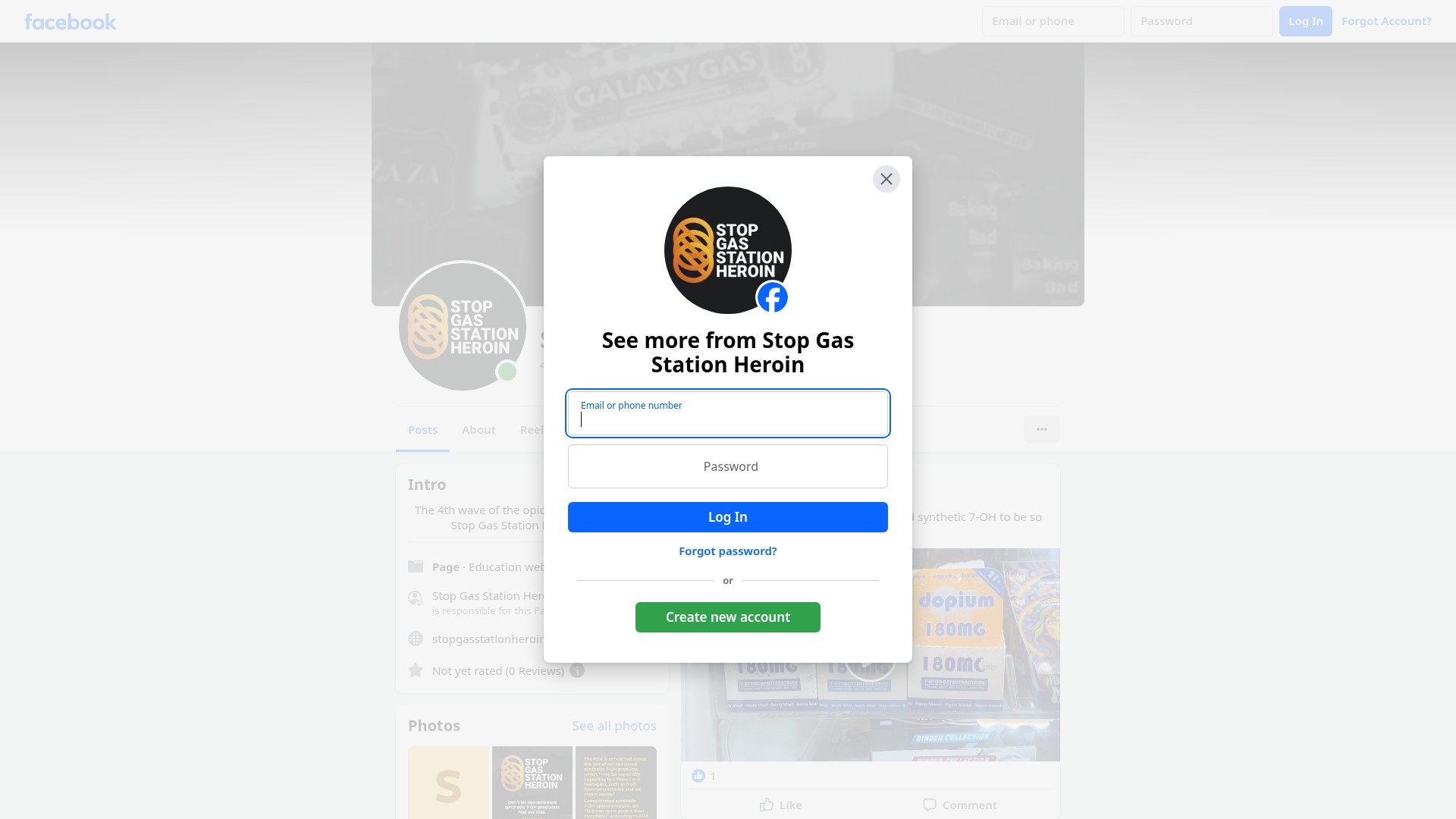 Screenshot of stopgasstationheroin.com