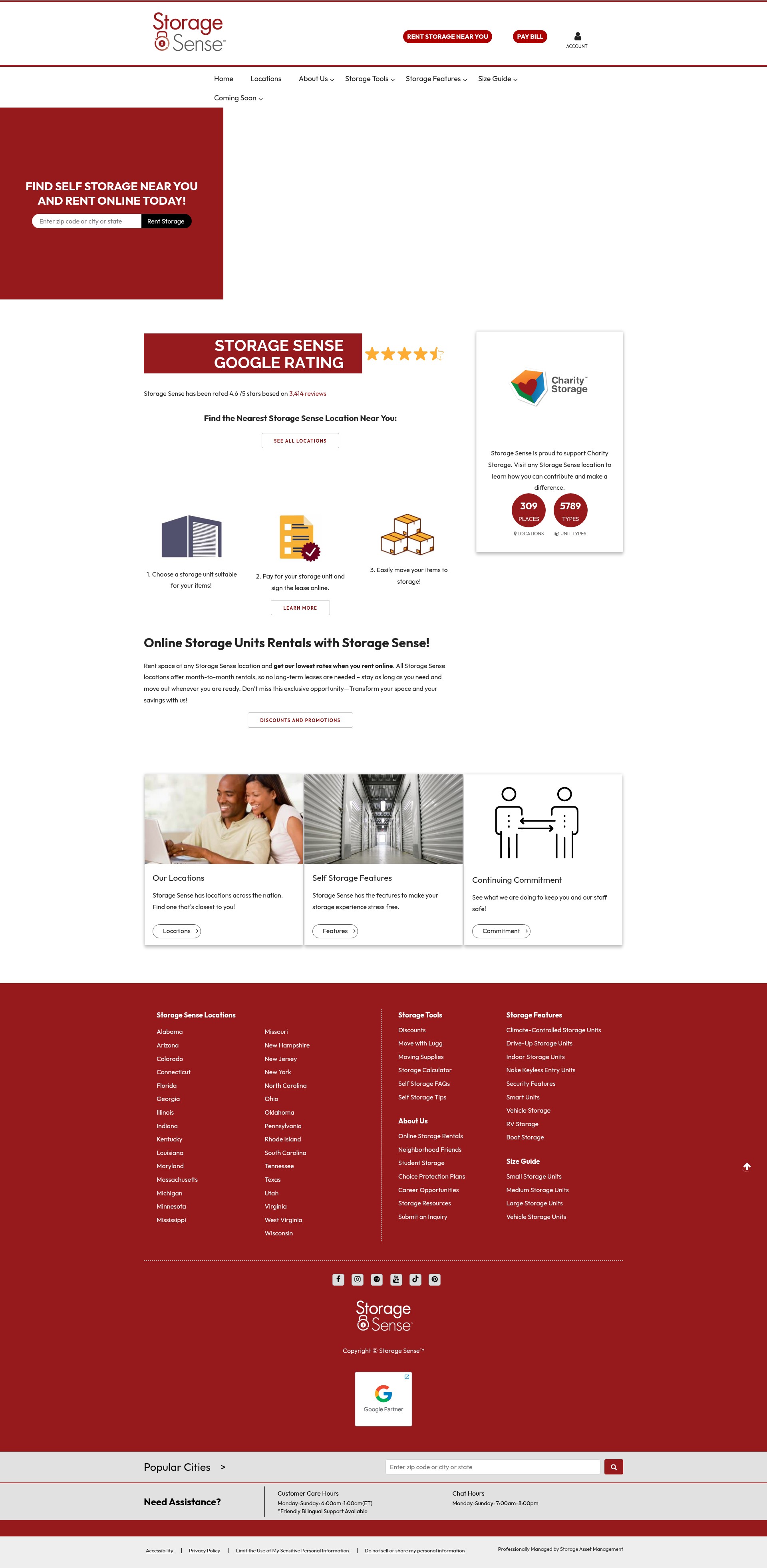 Screenshot of storagesense.com