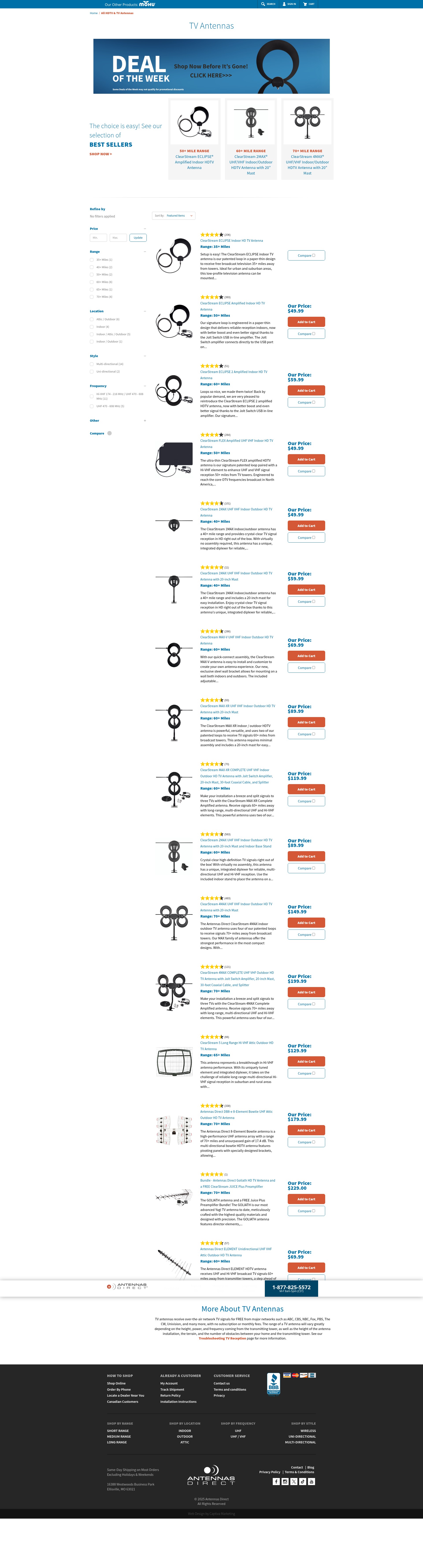 Screenshot of store.antennasdirect.com