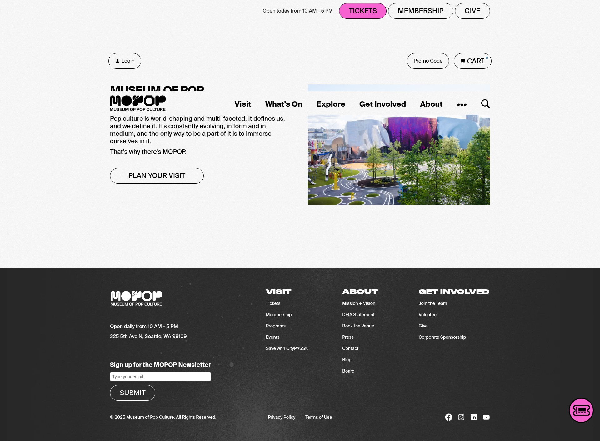 Screenshot of store.mopop.org
