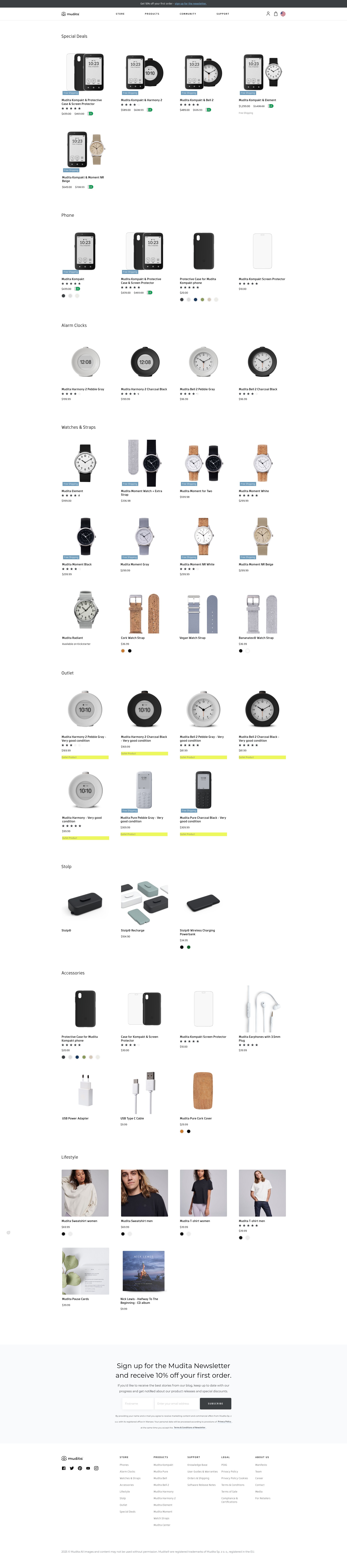 Screenshot of store.mudita.com