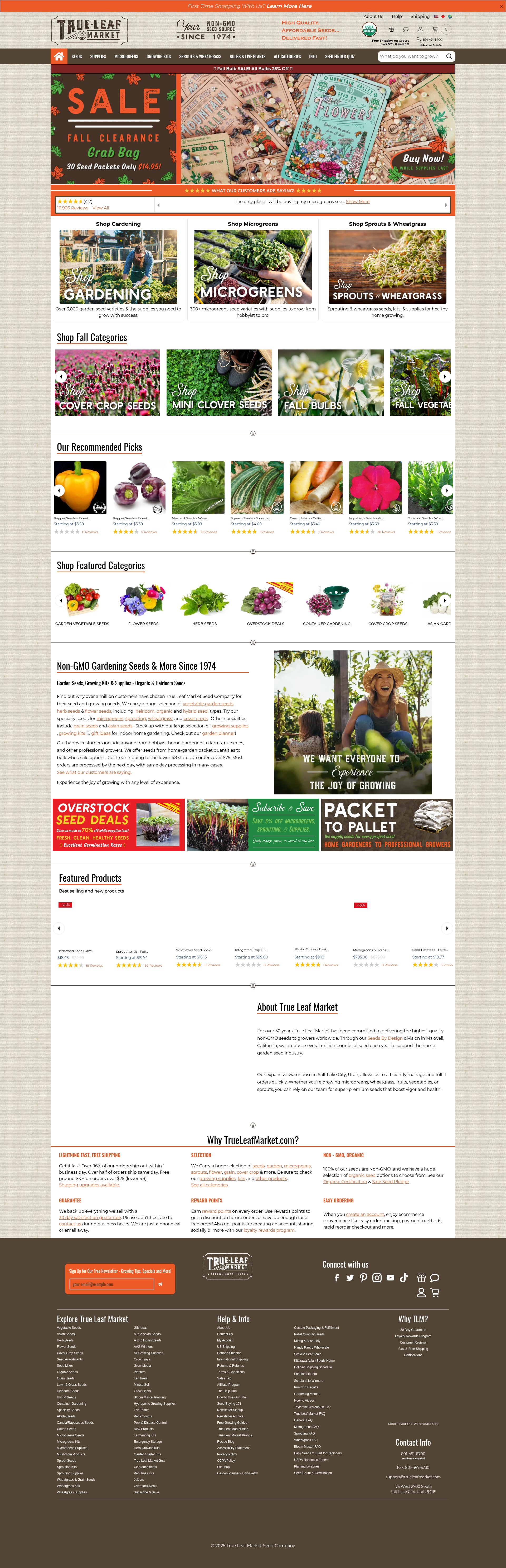 Screenshot of store.trueleafmarket.com