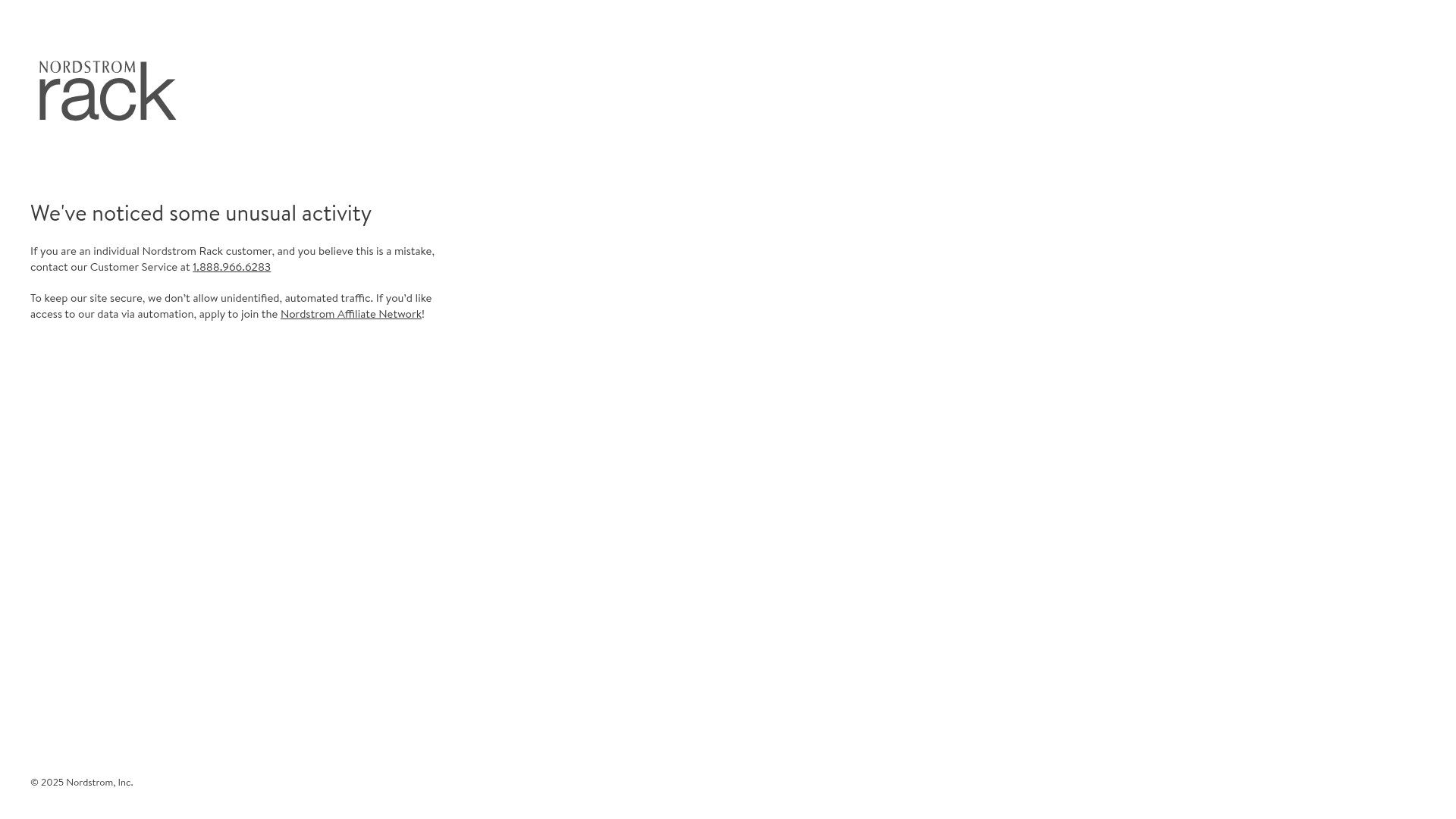 Screenshot of stores.nordstromrack.com
