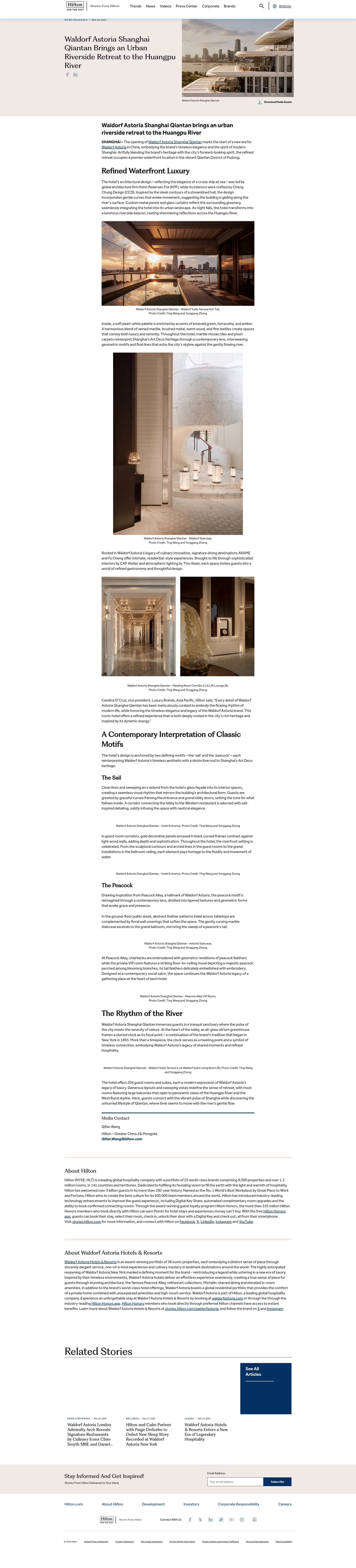 Screenshot of stories.hilton.com
